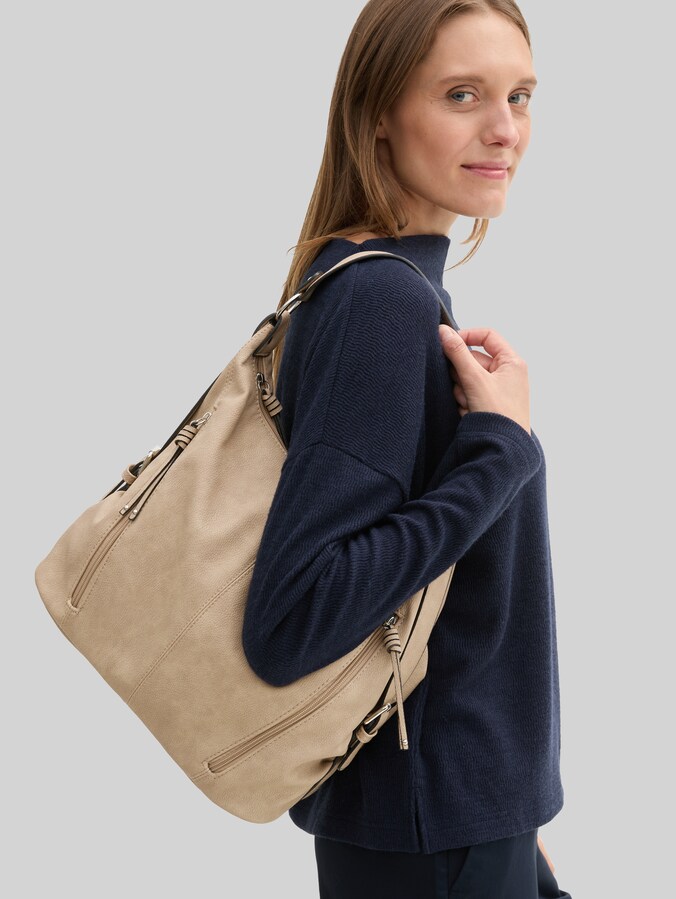 TTCAIA Schultertasche mit Reißverschluss-Details von Women, taupe / taupe