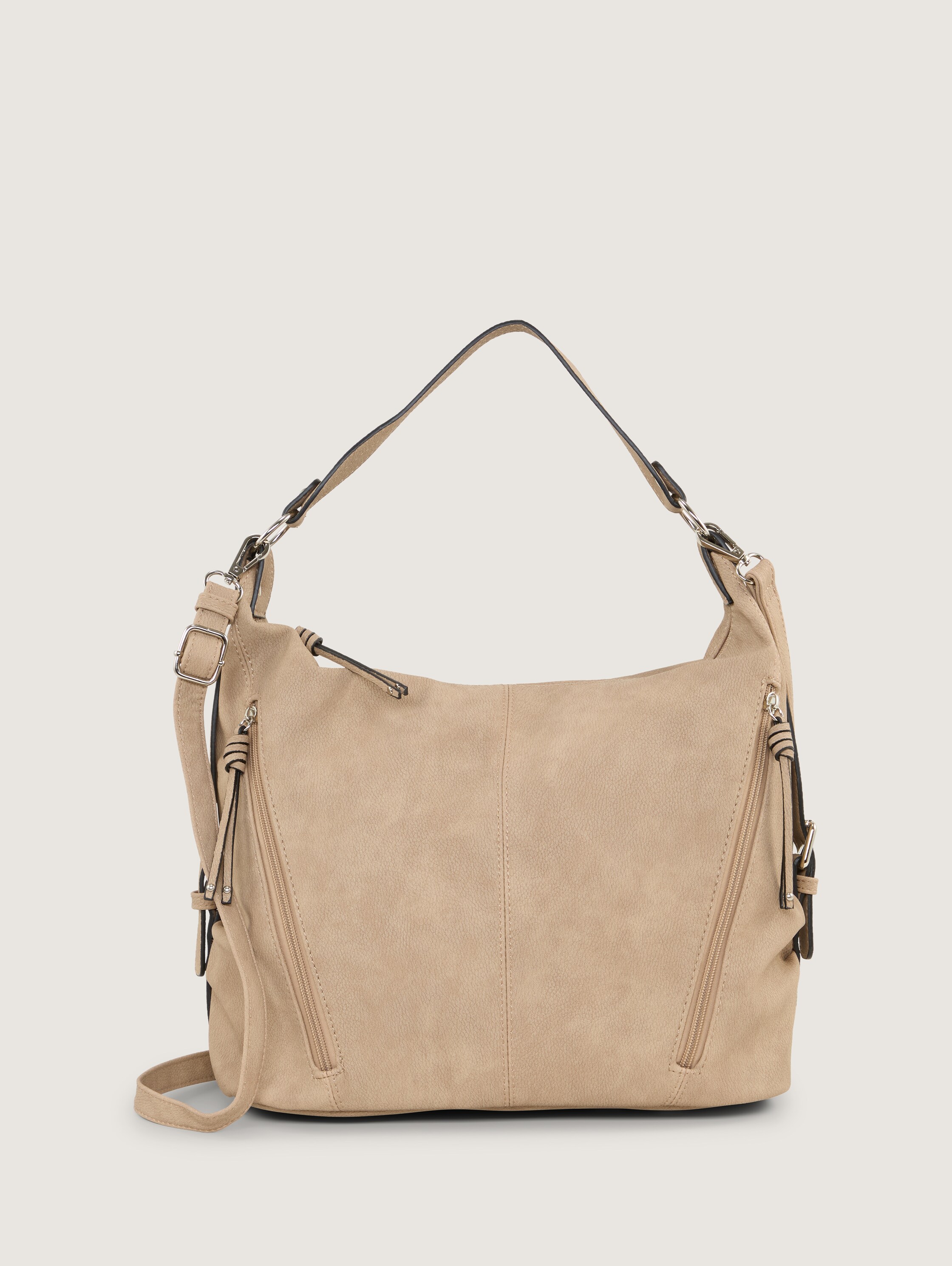 TTCAIA shoulder bag with zip details - taupe_taupe - 