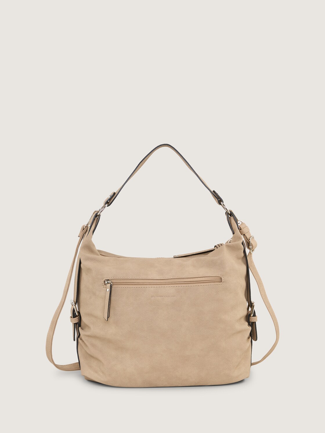 TTCAIA Schultertasche mit Reißverschluss-Details - taupe / taupe - Produkt-Rückansicht