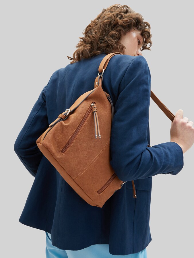 TTCAIA M Umhängetasche mit Reißverschluss-Details von Women, cognac / brandy