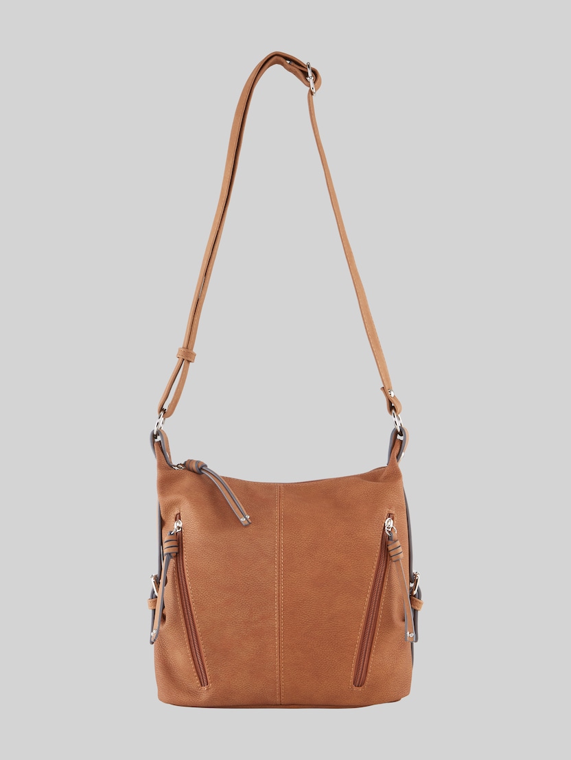 TTCAIA M crossbody bag with zip details by Women, cognac / brandy