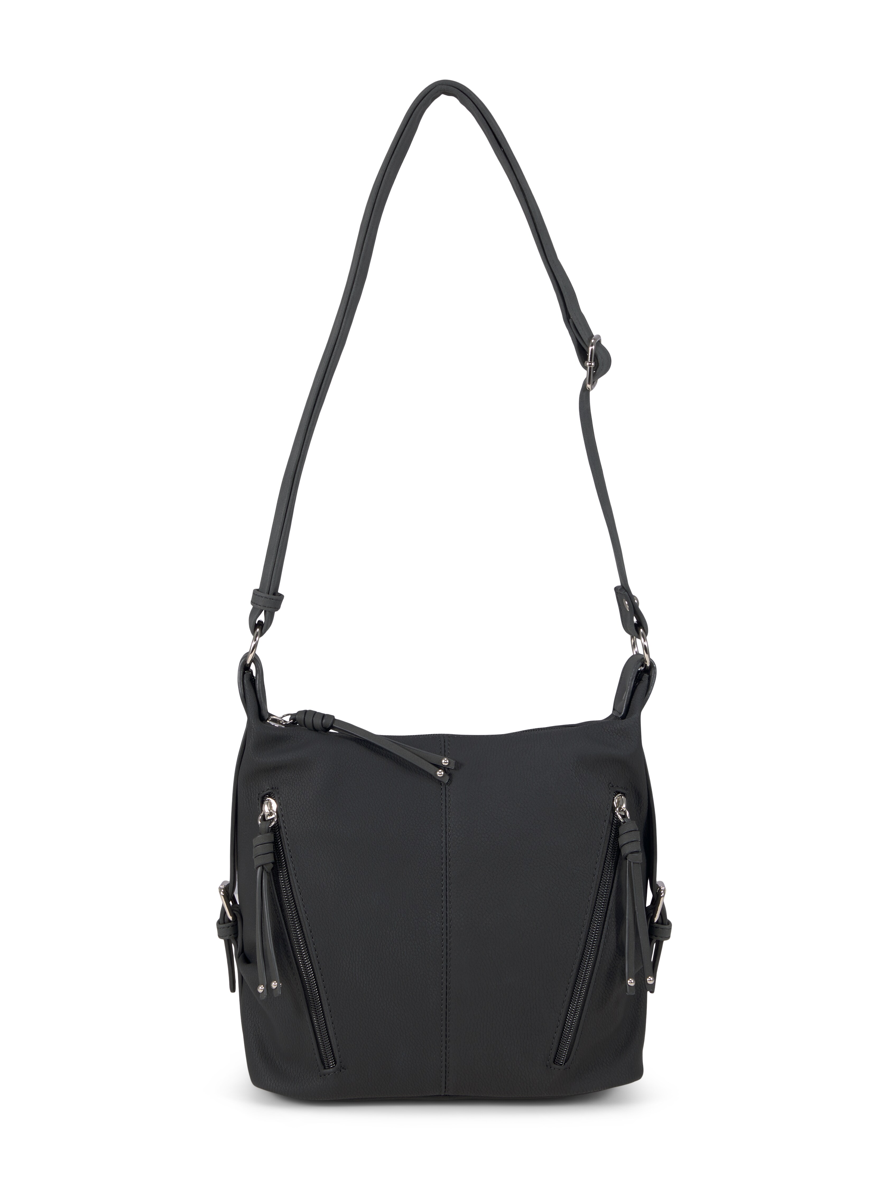 バッグ tom322 TTCAIA M crossbody bag with zip details in black by Tom Tailor