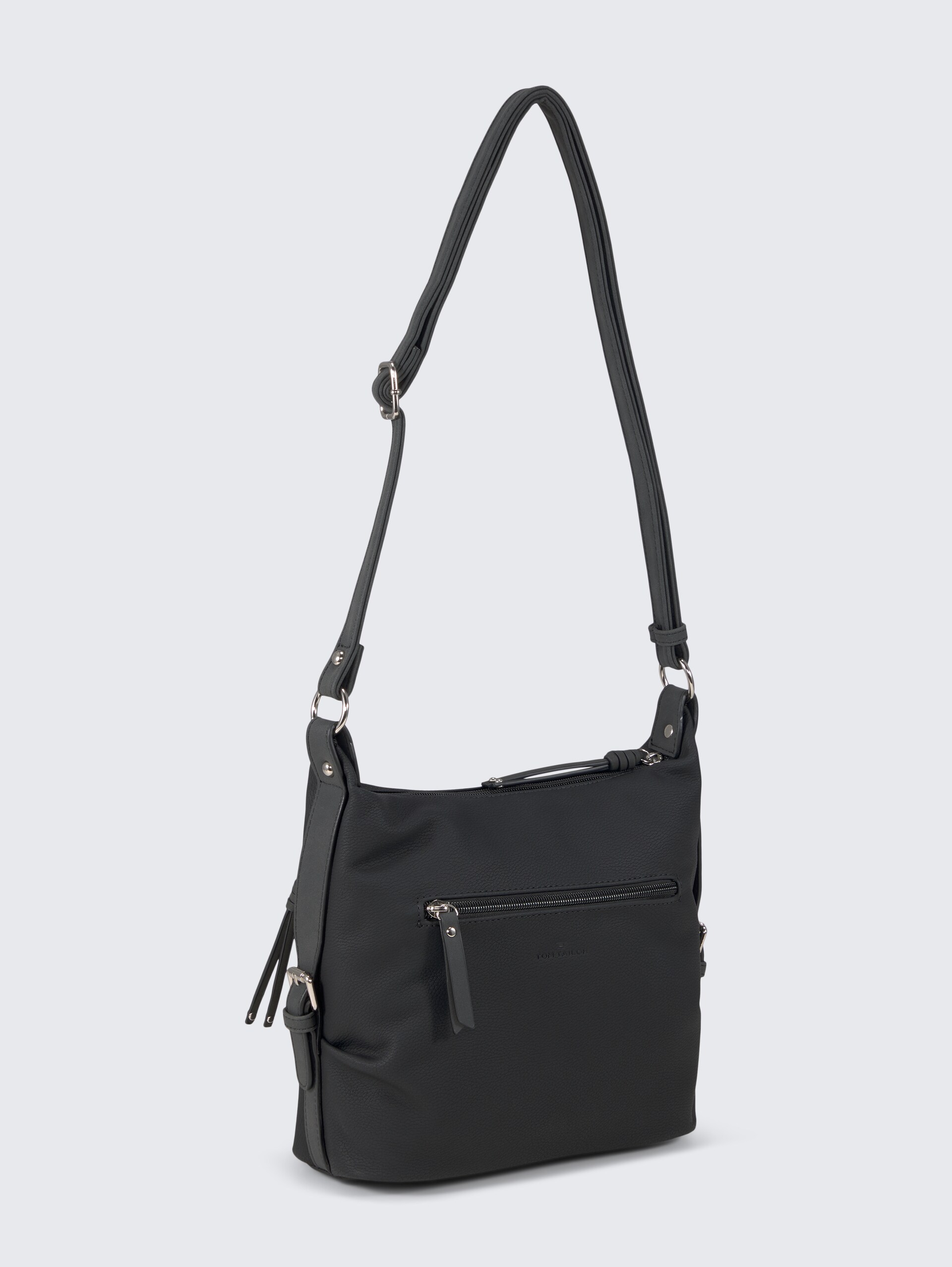 TTCAIA M Umhängetasche mit Reißverschluss-Details - schwarz / black - Produkt-Rückansicht