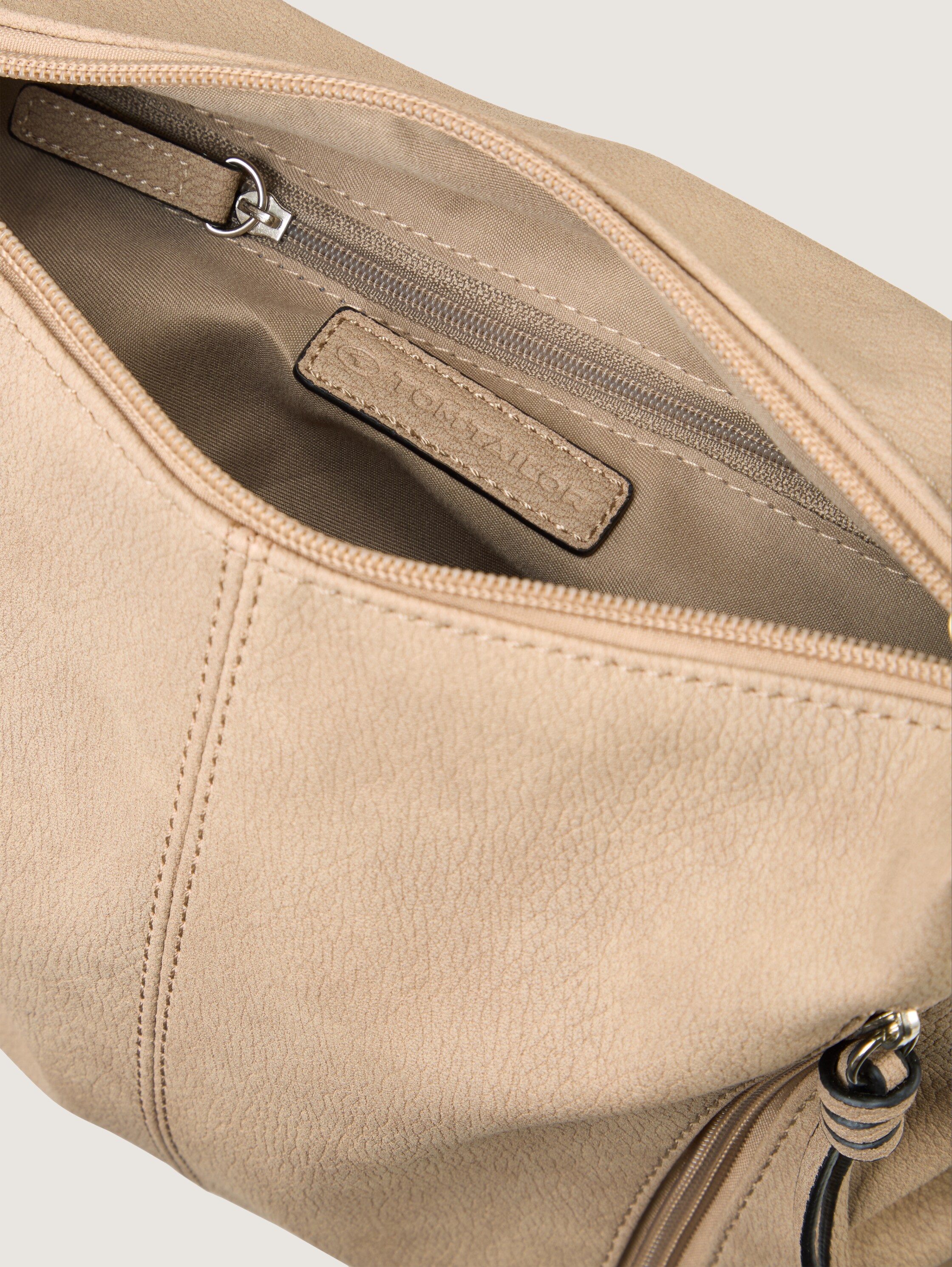 TTCAIA M Umhängetasche mit Reißverschluss-Details - taupe_taupe - 