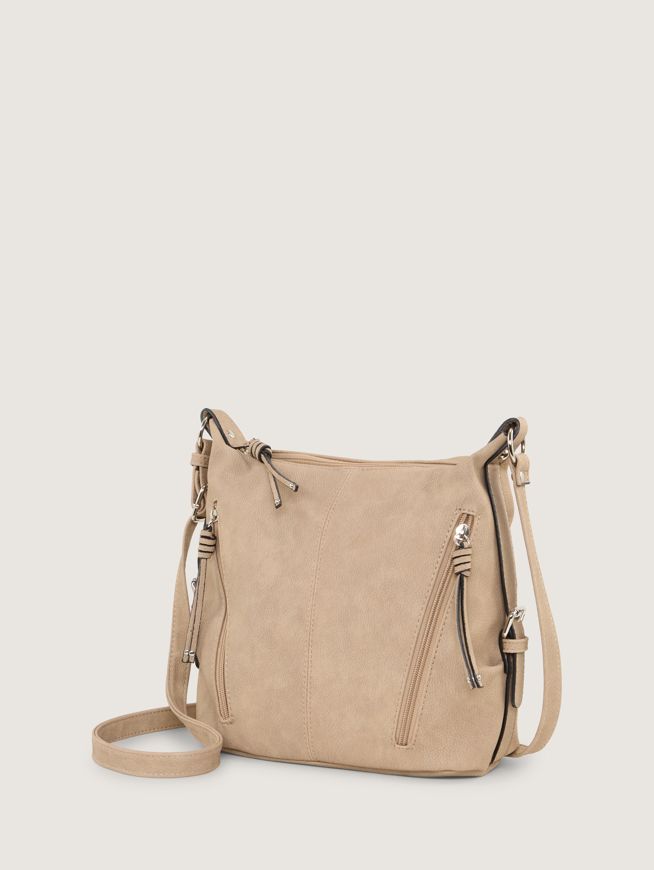 TTCAIA M Umhängetasche mit Reißverschluss-Details - taupe_taupe - 