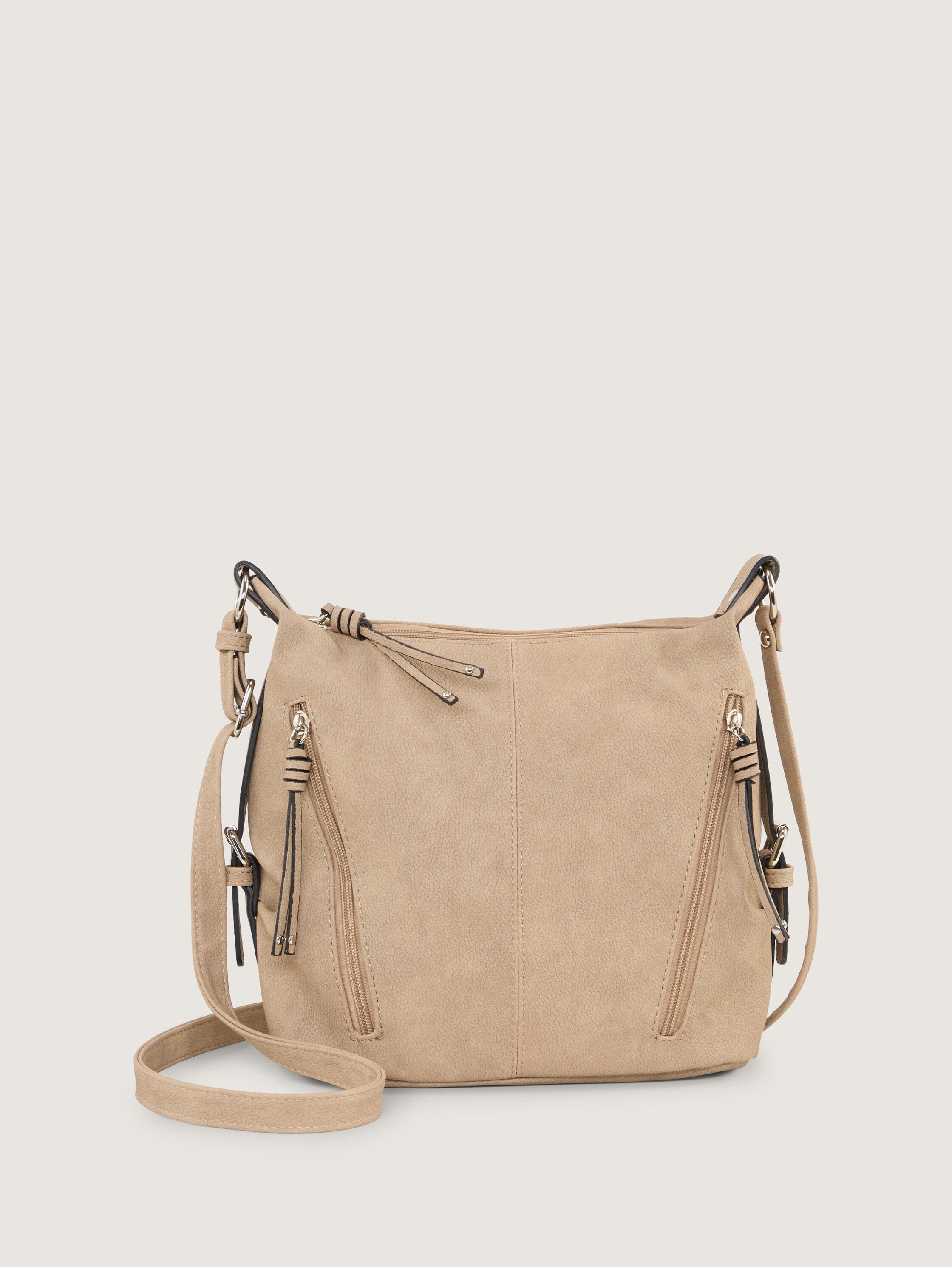 TTCAIA M Umhängetasche mit Reißverschluss-Details - taupe_taupe - 