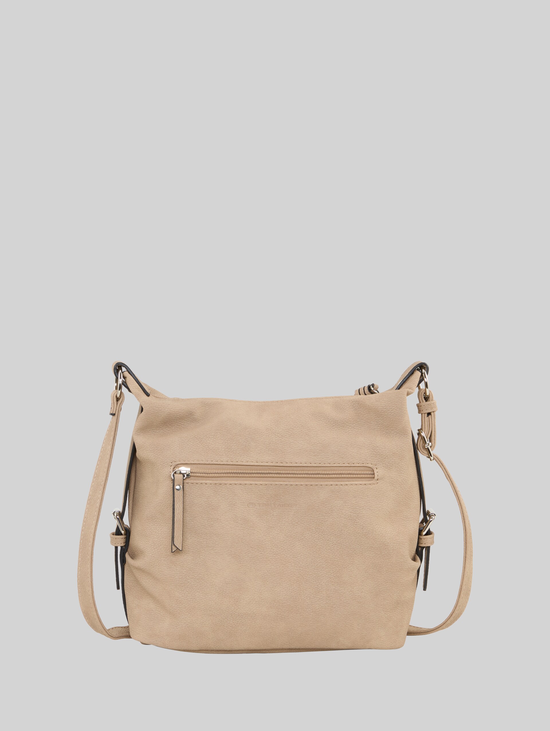 TTCAIA M : sac à bandoulière avec détails zippés - taupe / taupe - Vue arrière du produit