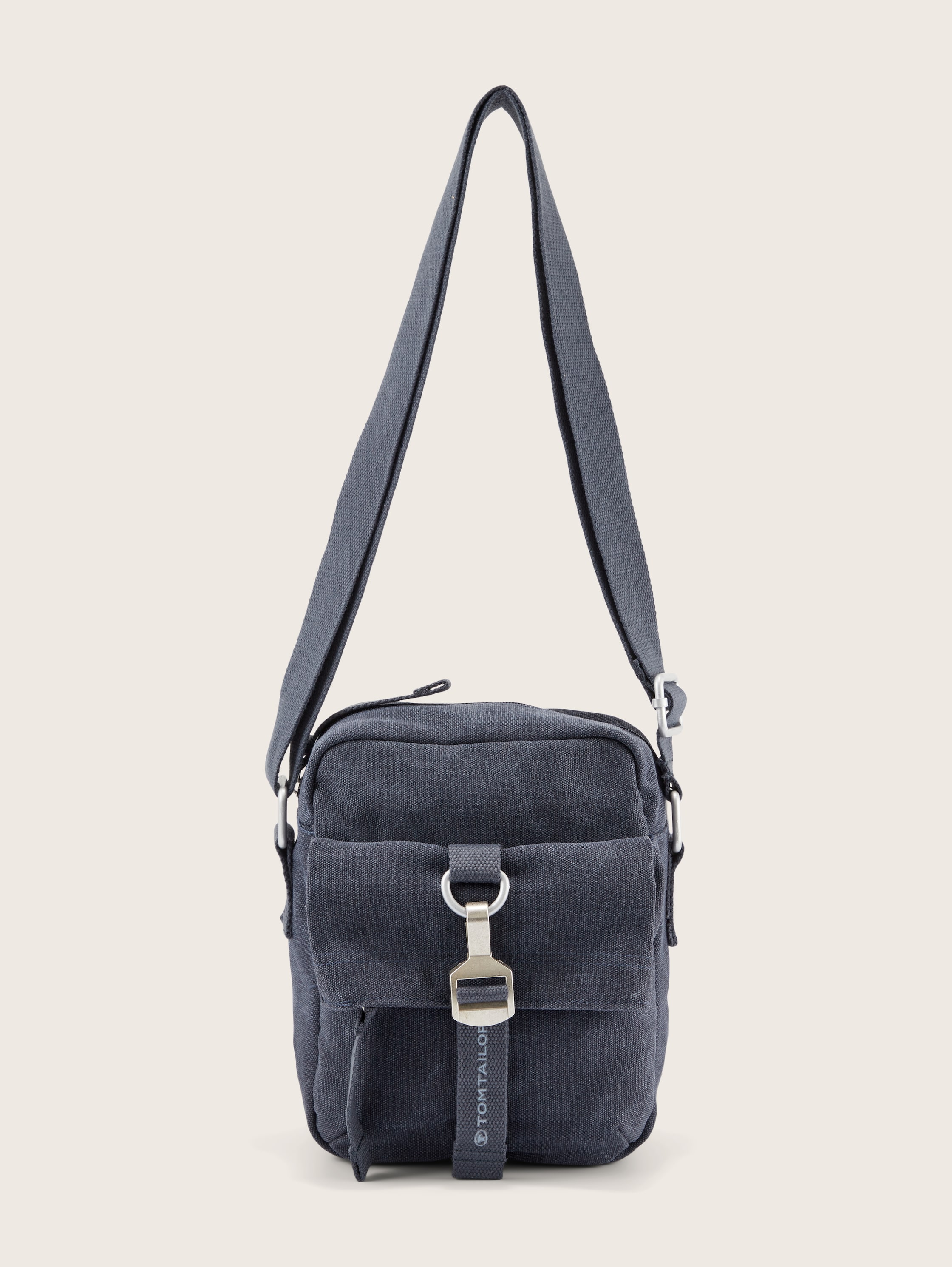 Canvas schoudertas CAY - dark blue - Product vooraanzicht