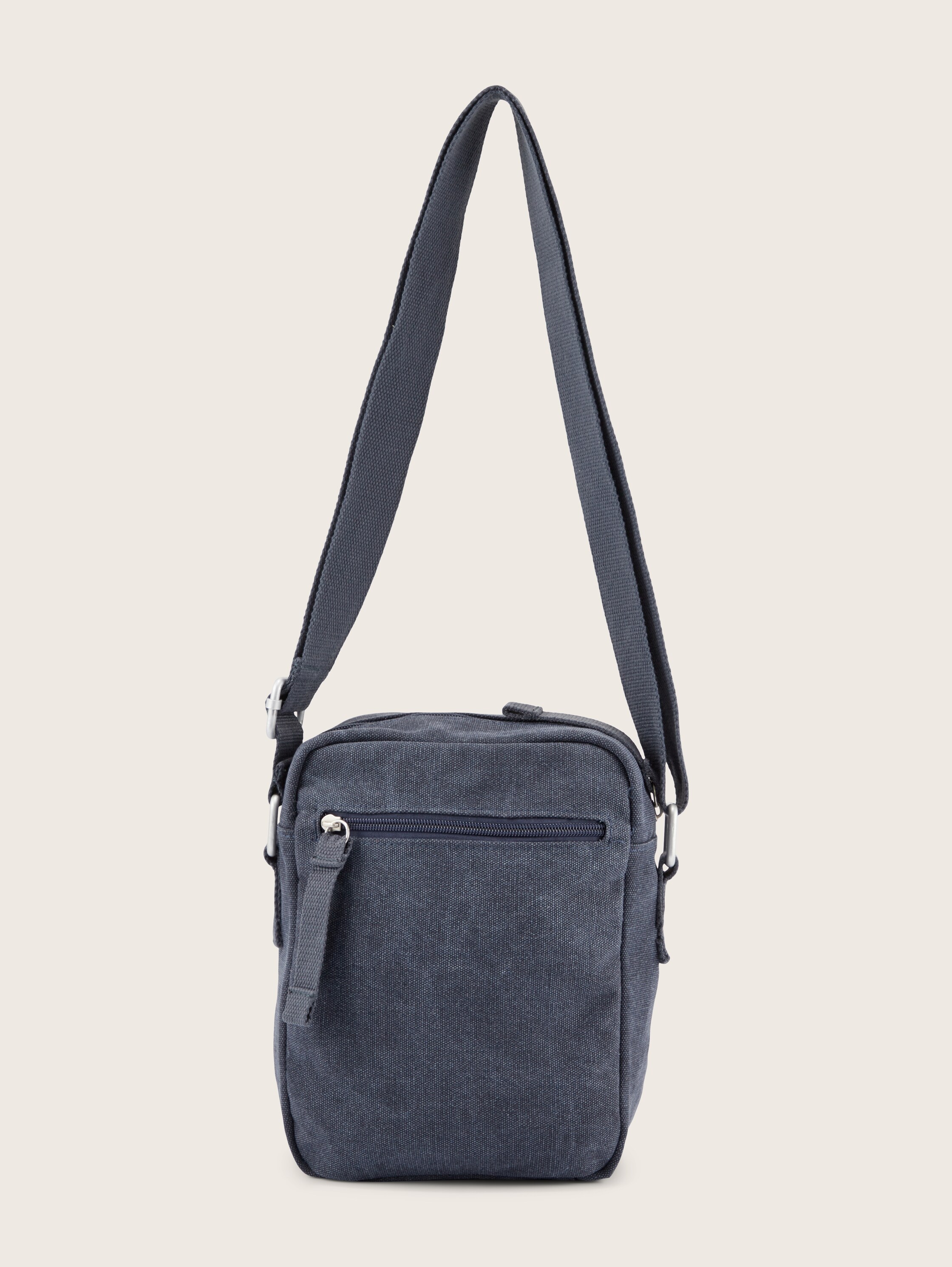 Canvas schoudertas CAY - dark blue - Achteraanzicht product