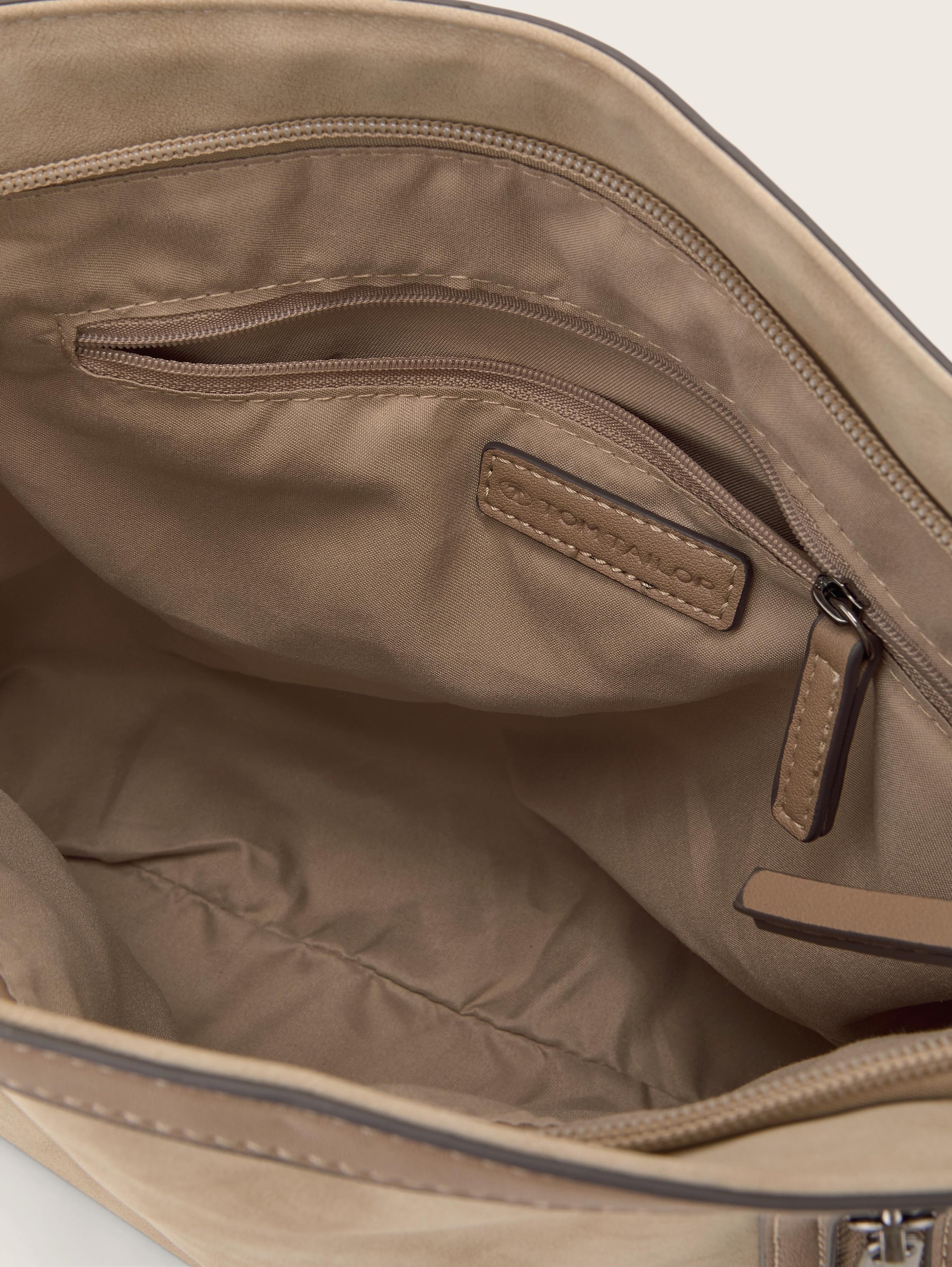 DEYA Hobo Tas - beige / beige - zijaanzicht product 