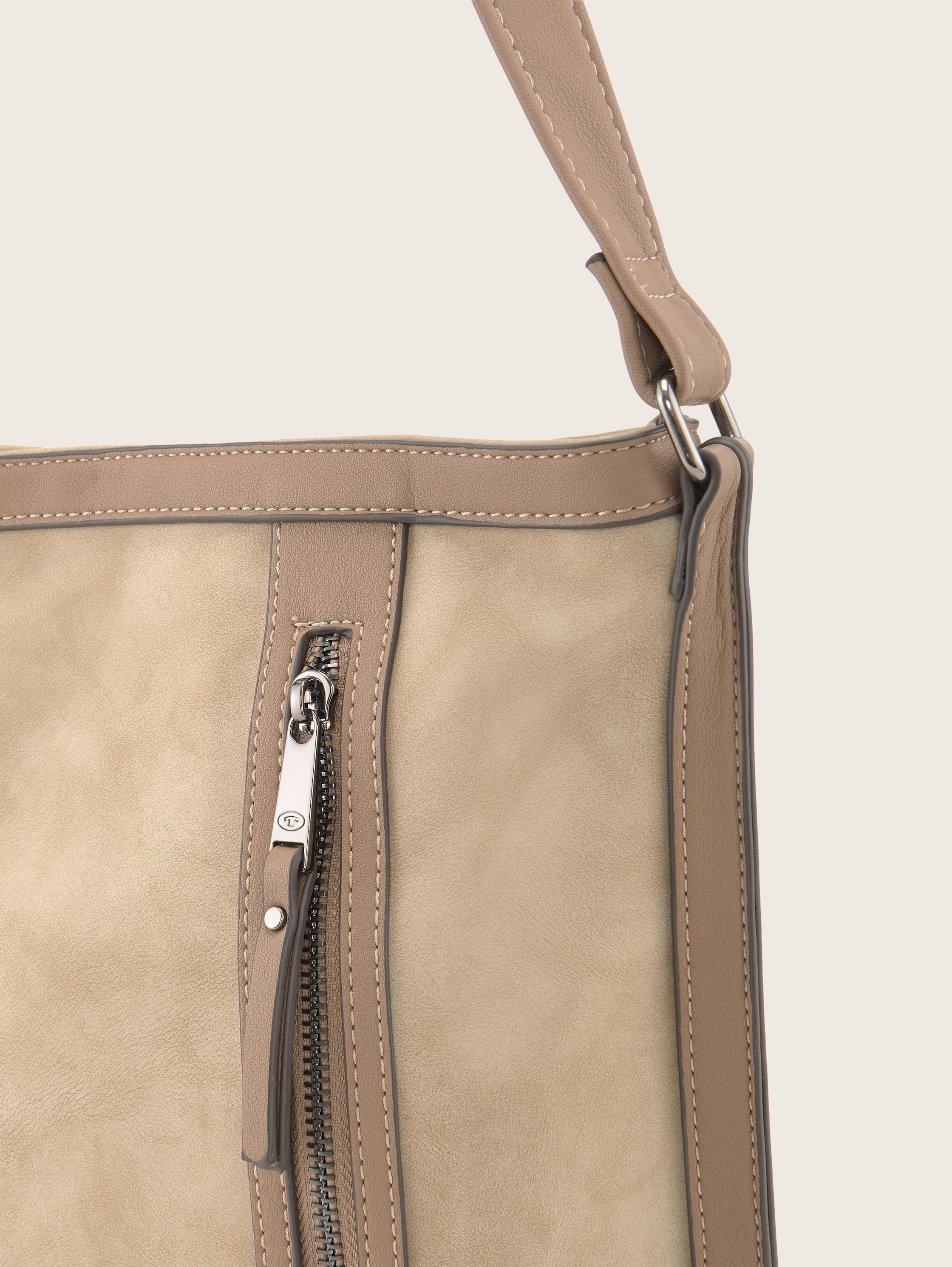 DEYA Hobo Tas - beige / beige - zijaanzicht product 