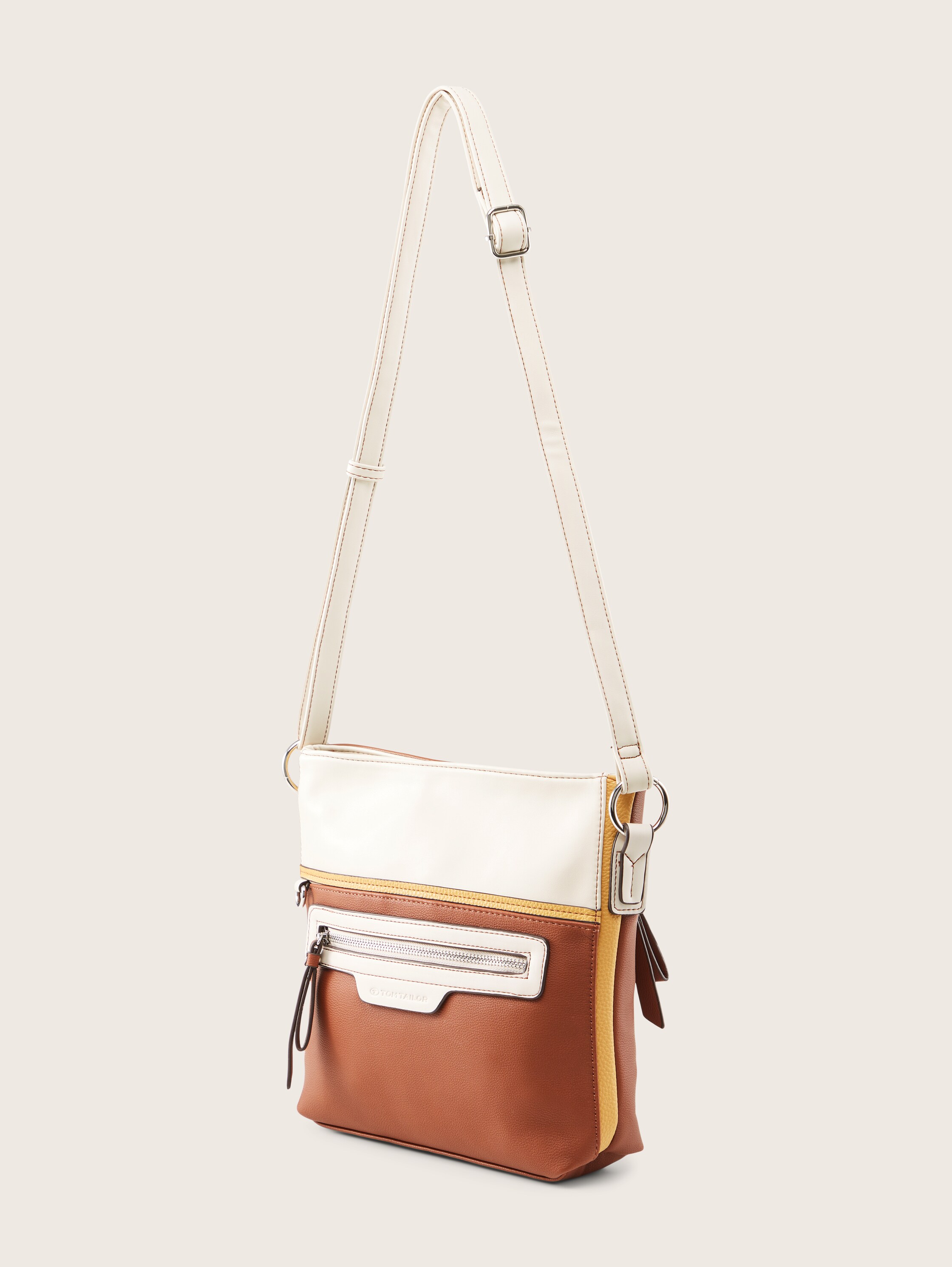 TTJULE shoulder bag with colour blocking - mixed_cognac - 