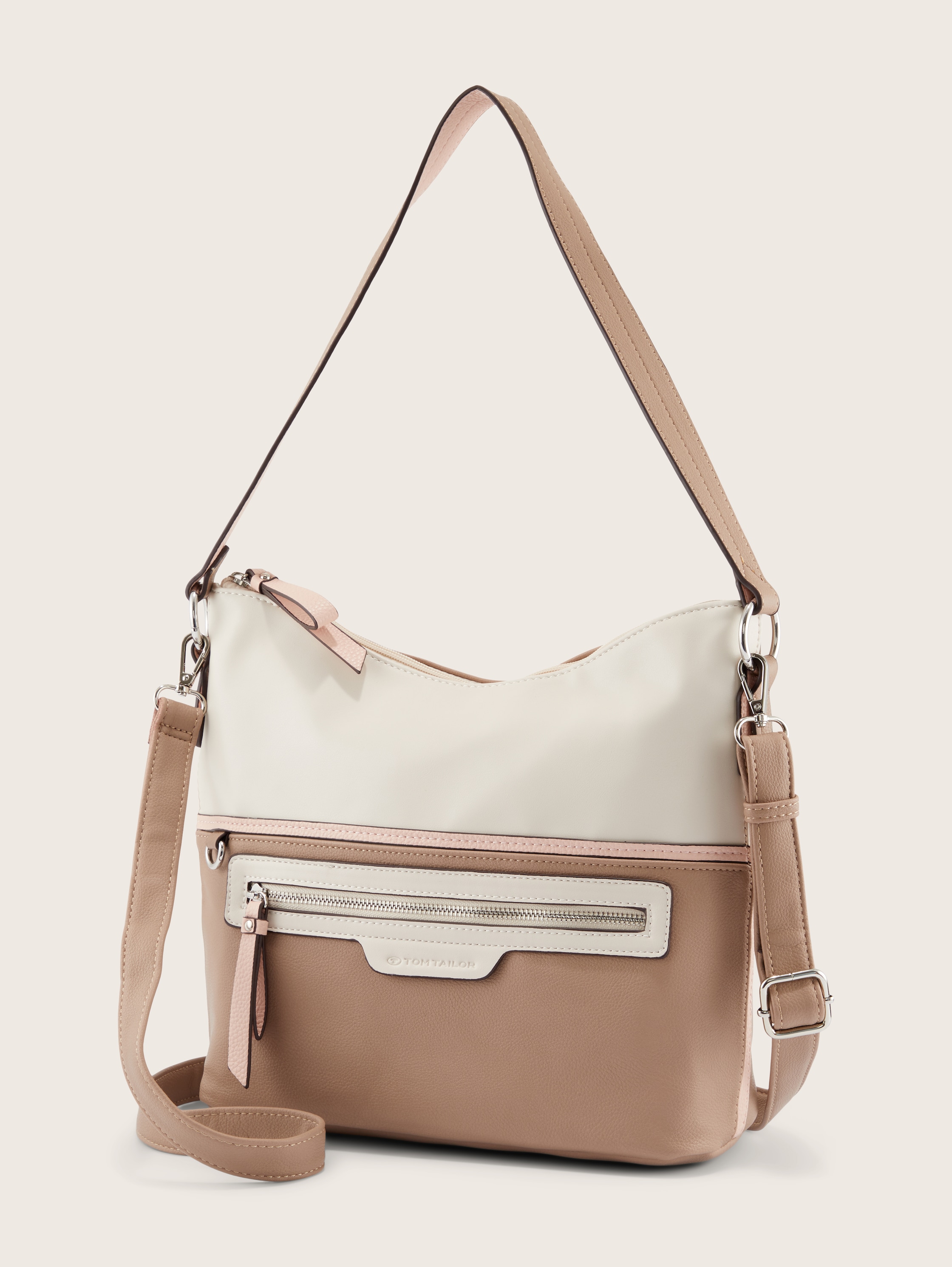 Jule Umhängetasche im zweifarbigem Design - mixed rose - seitliche Produkt-Ansicht 