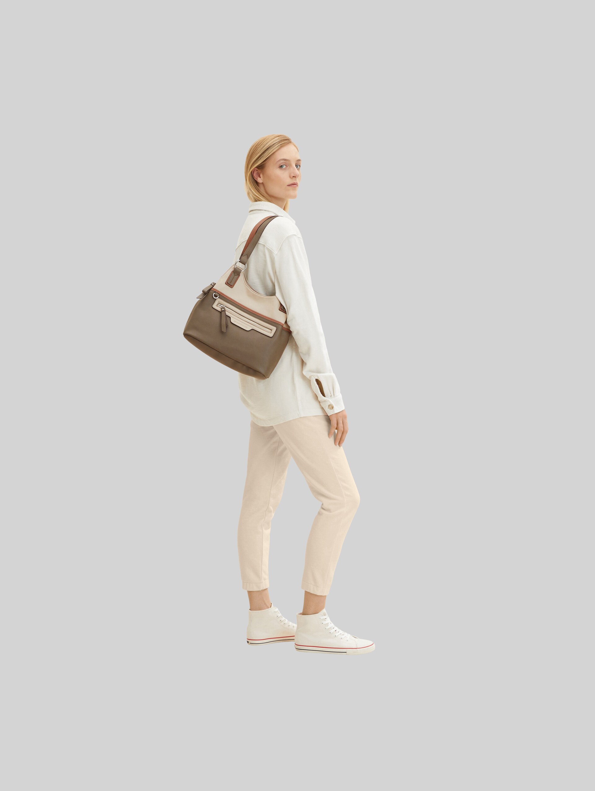 TTJULE L Shopper mit Colour Blocking - mixed taupe