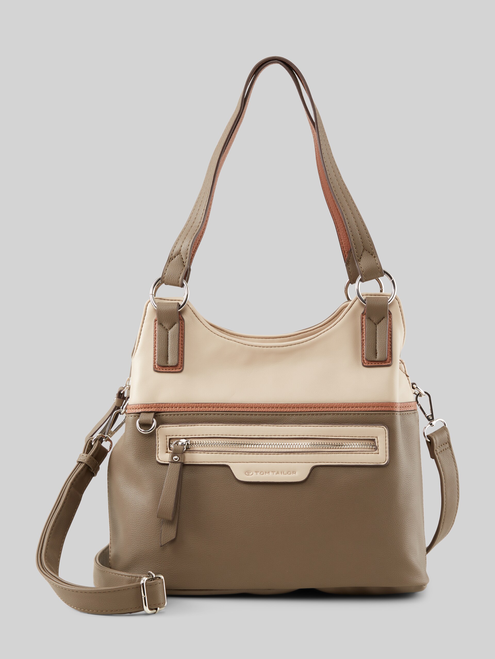 TTJULE L Shopper mit Colour Blocking - mixed taupe - Vorder-Produkt-Ansicht