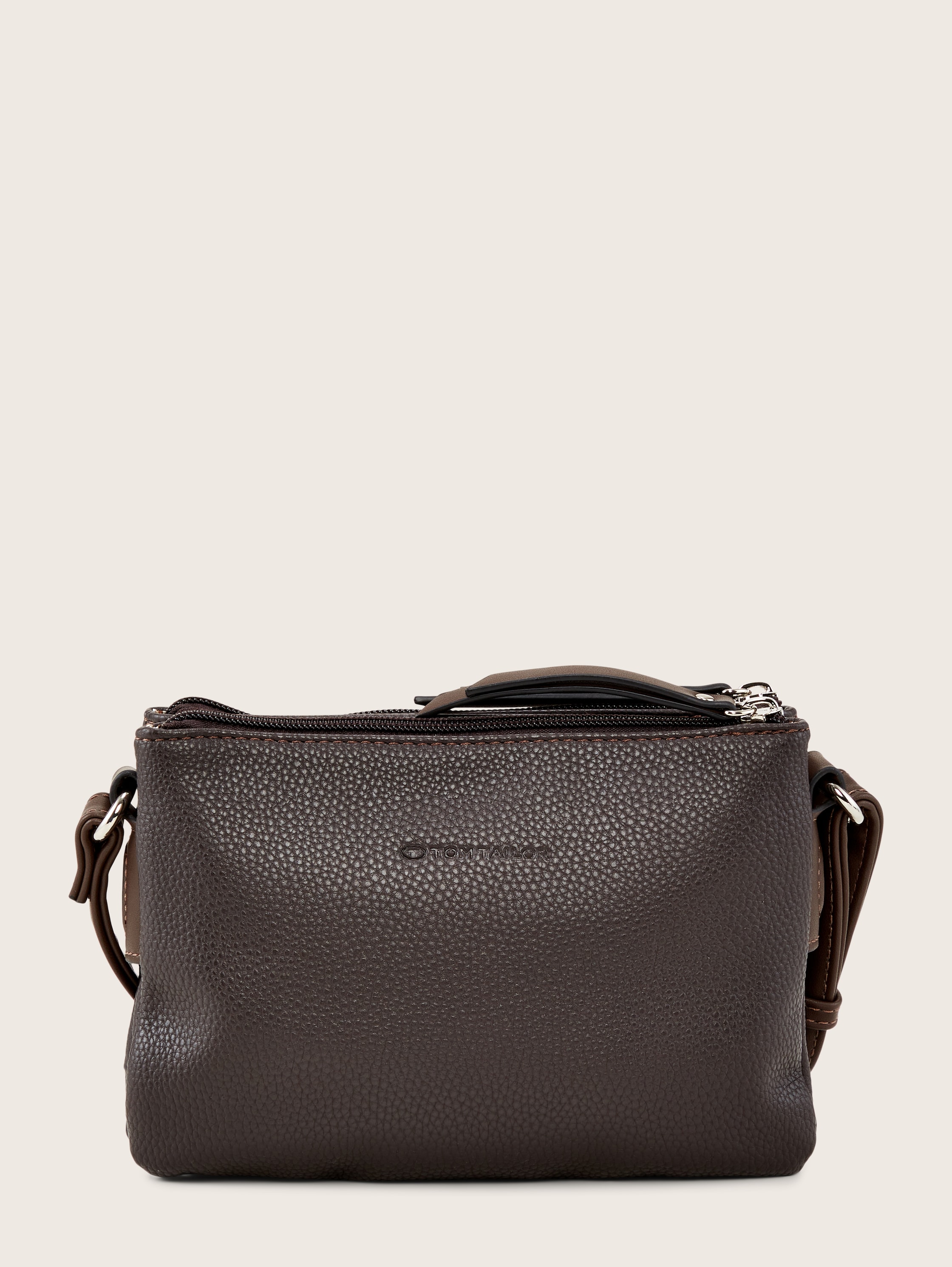 LILLY shoulder bag with belt details - dark brown - Product rear view