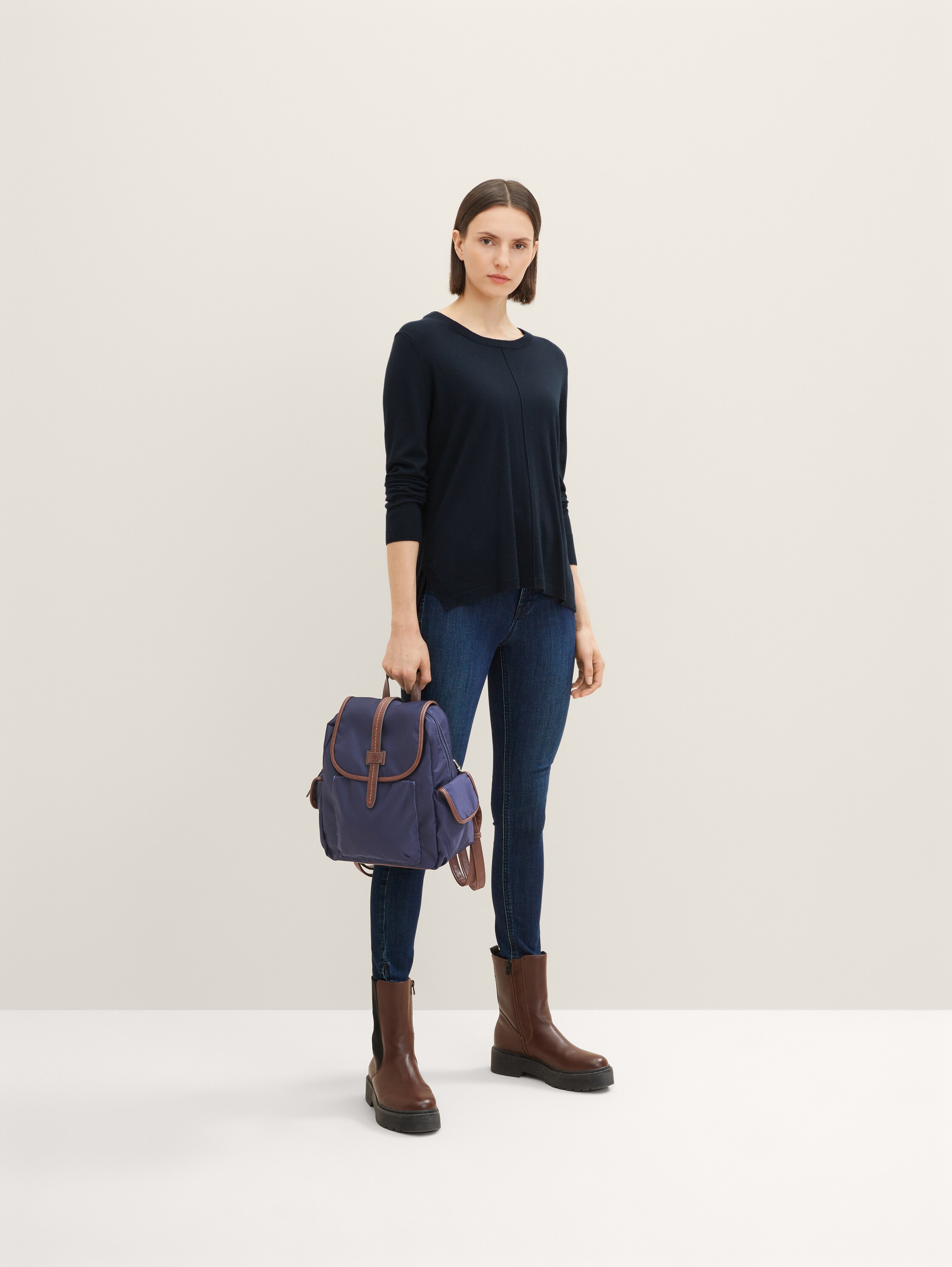 Reva Rucksack mit Lederimitat-Details - 1