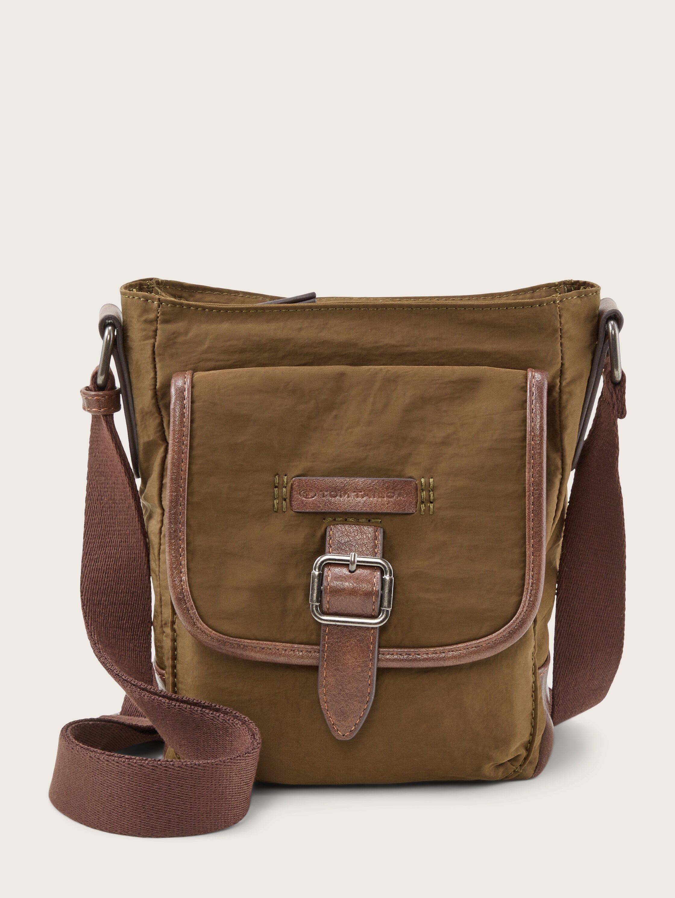 Schoudertas TOM in vintagelook - khaki / khaki - Product vooraanzicht