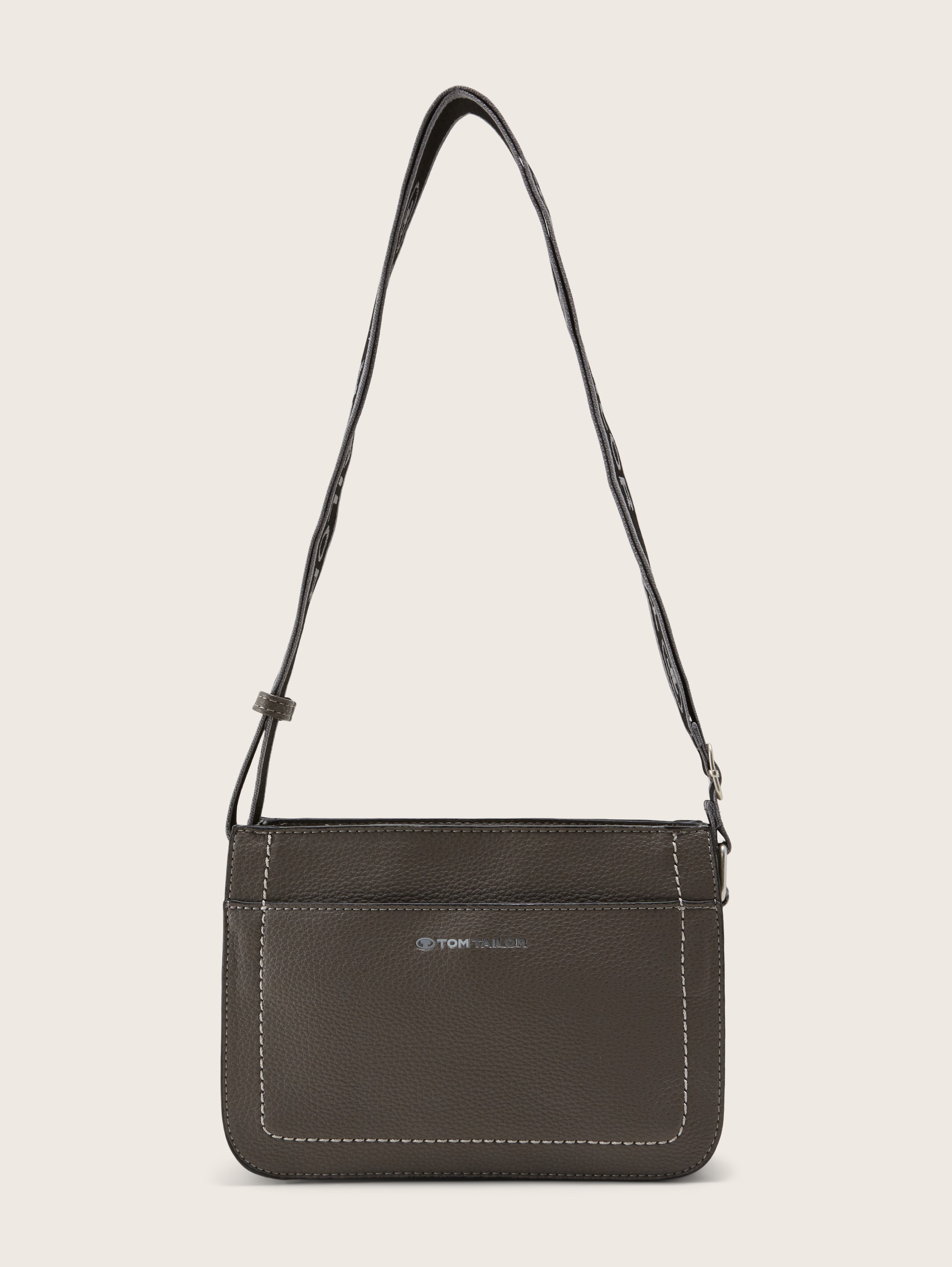 Arlene Umhängetasche mit vorderem Fach - charcoal - Vorder-Produkt-Ansicht