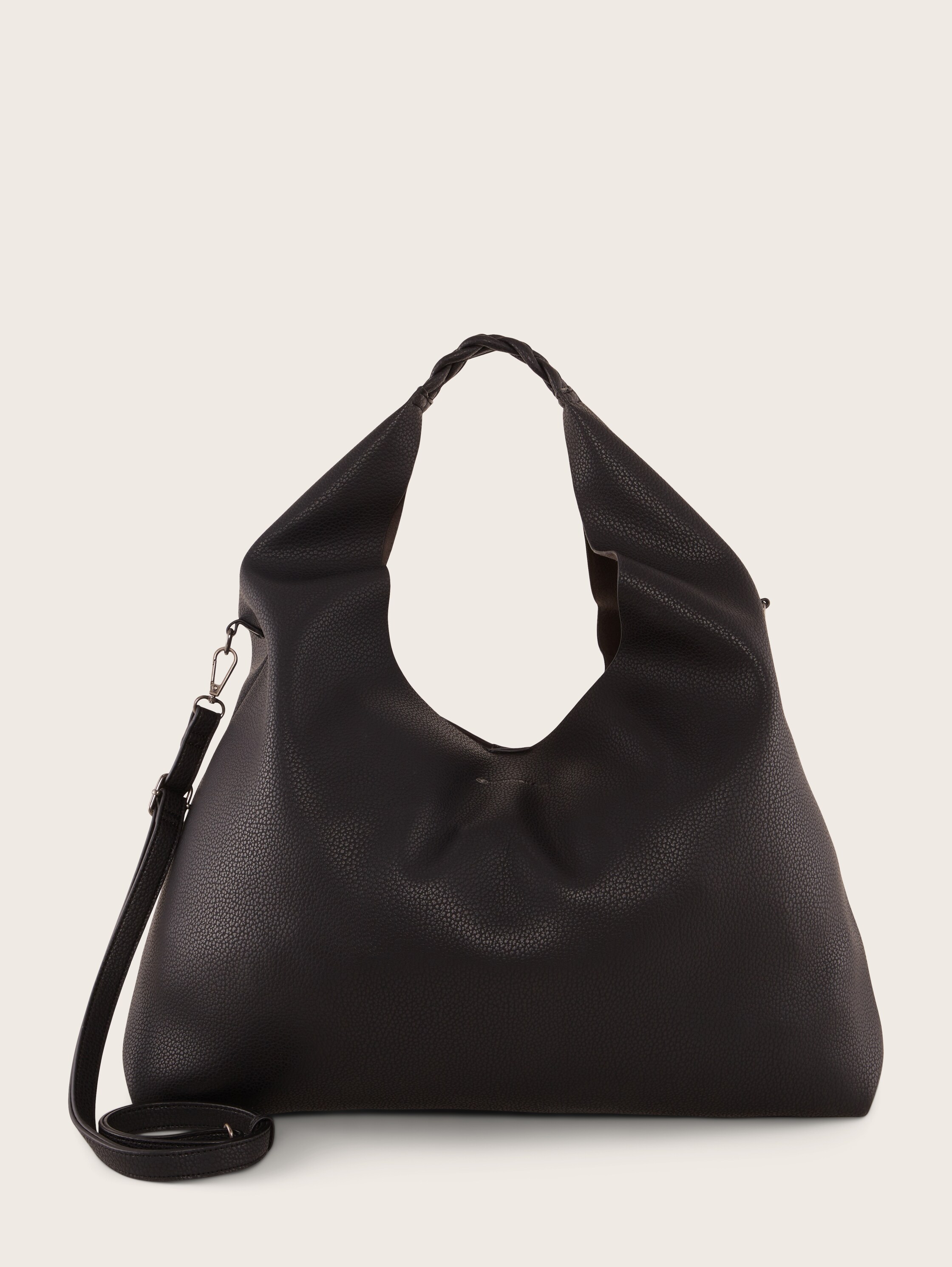 FINNA Schoudertas met gevlochten handvat - schwarz / black - Product vooraanzicht