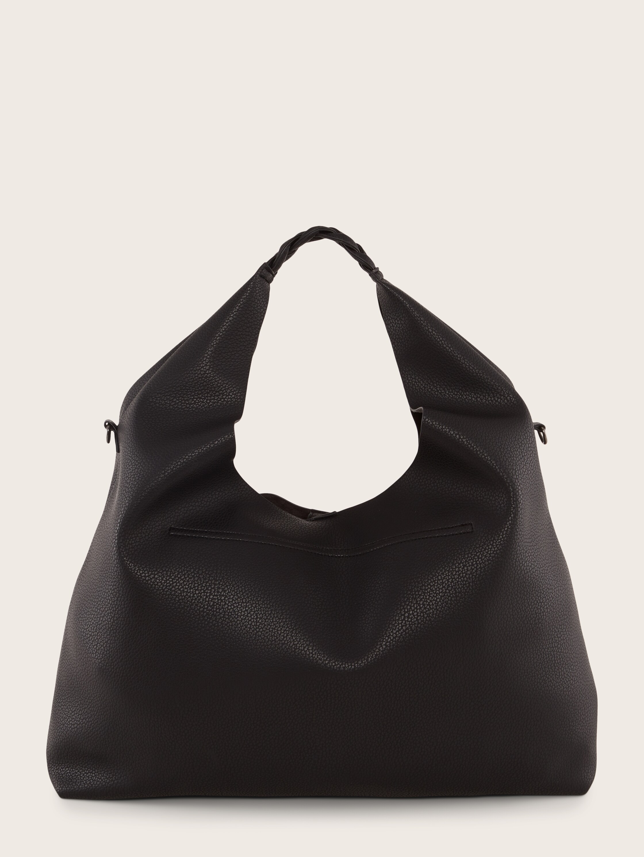 FINNA Schoudertas met gevlochten handvat - schwarz / black - Achteraanzicht product