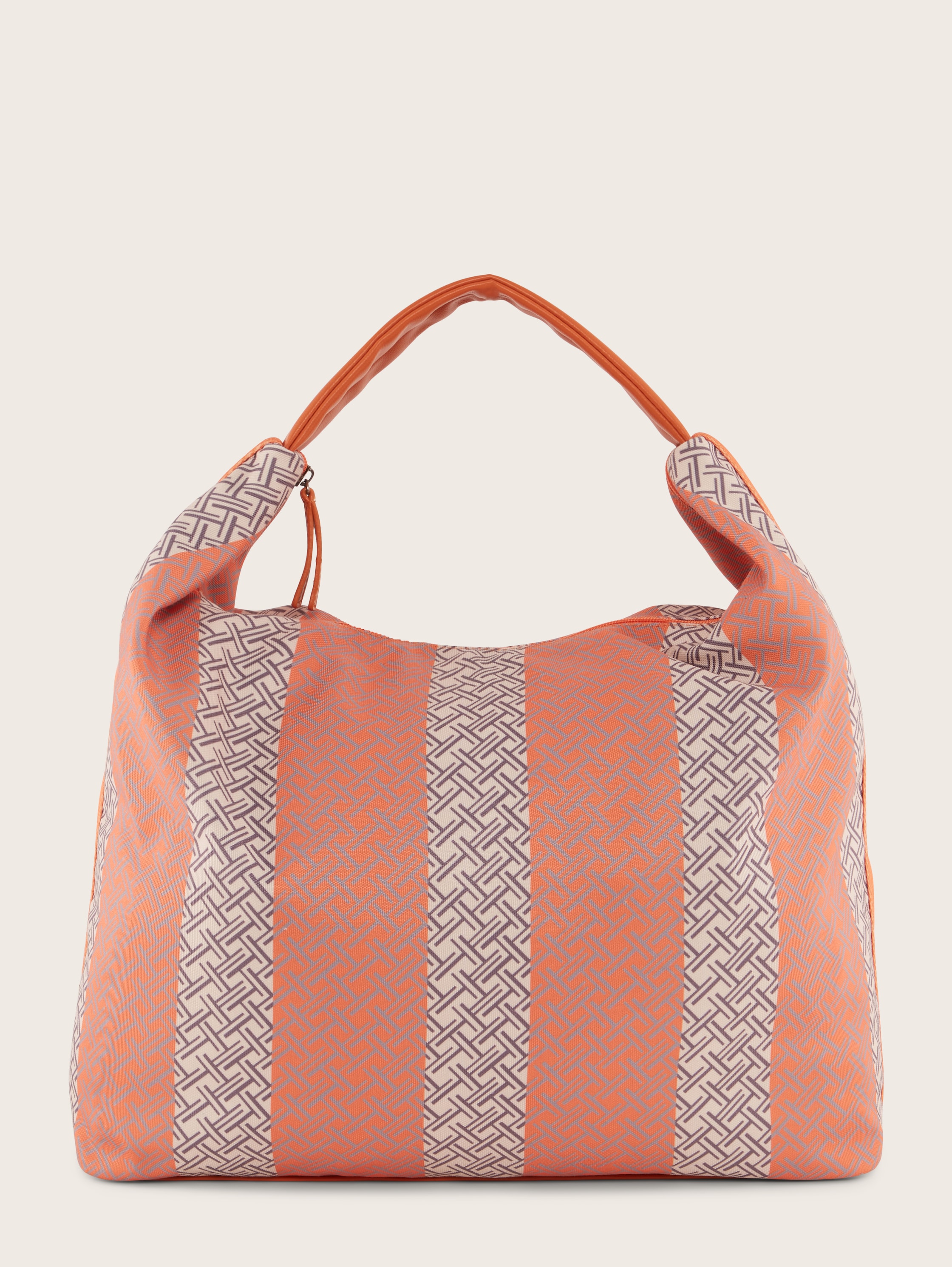 LEONI Shopper mit Webstruktur - orange / orange - Vorder-Produkt-Ansicht