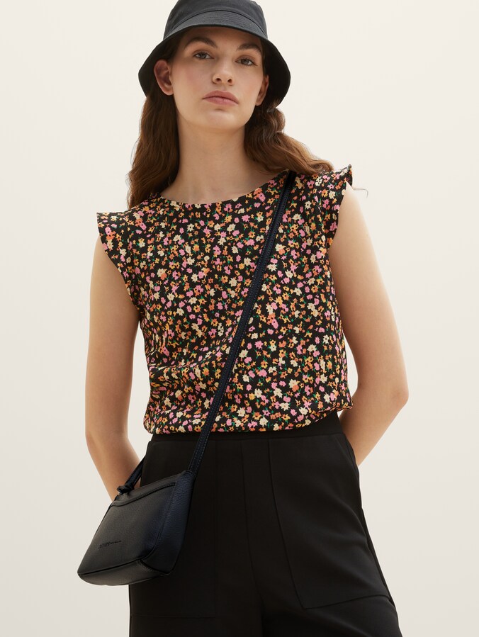 TTCILIA S Umhängetasche aus Lederimitat von Denim Female, schwarz / black