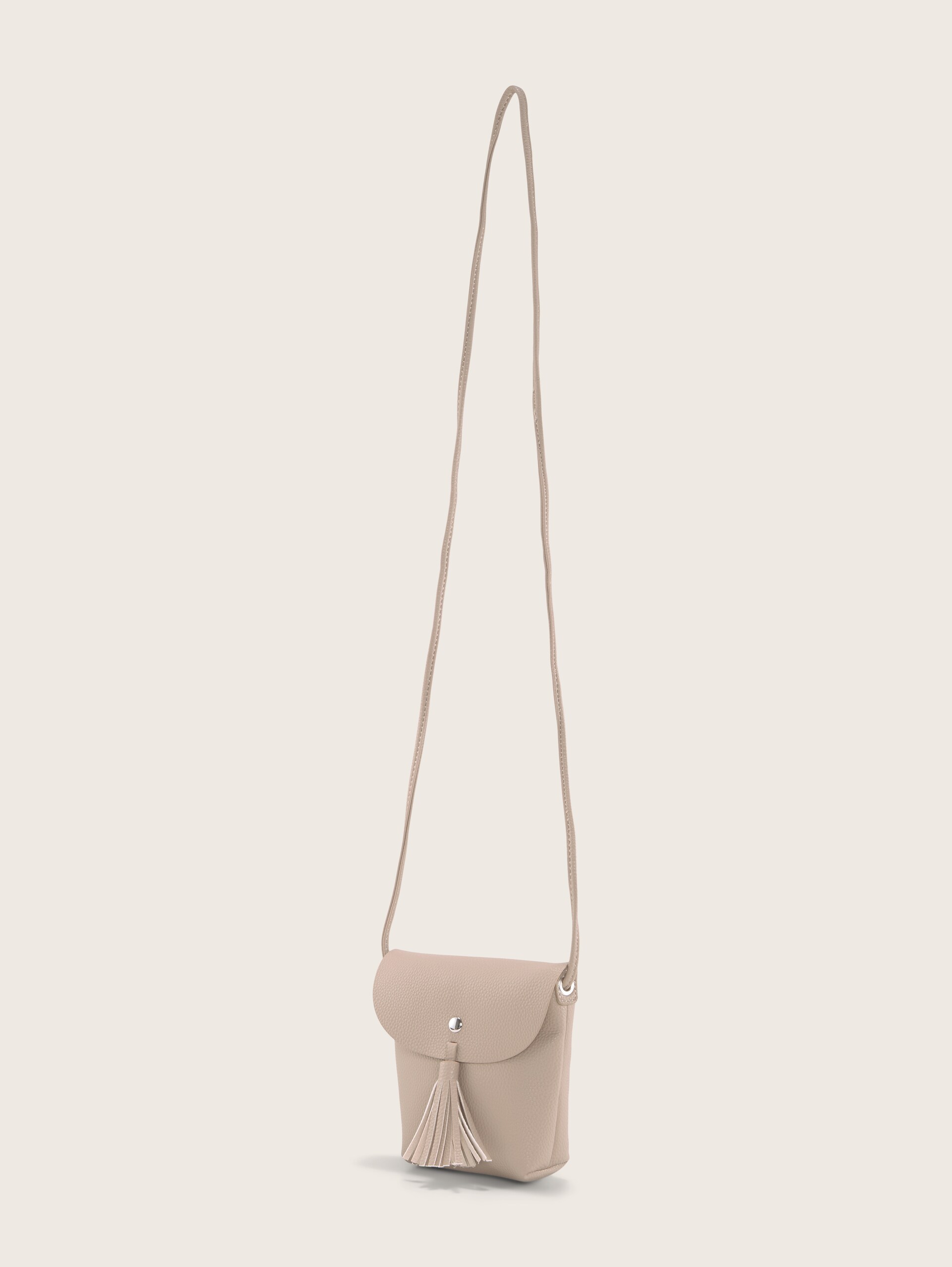 TTIDA S schoudertas met magneetsluiting - nude - zijaanzicht product 