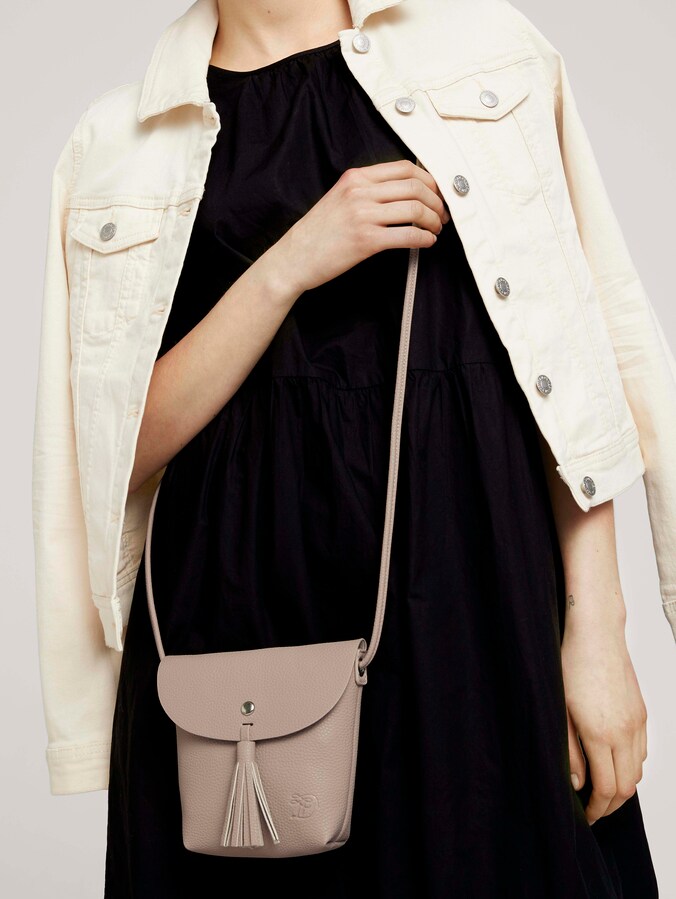 TTIDA S Umhängetasche mit Magnetverschluss von Denim Female, nude