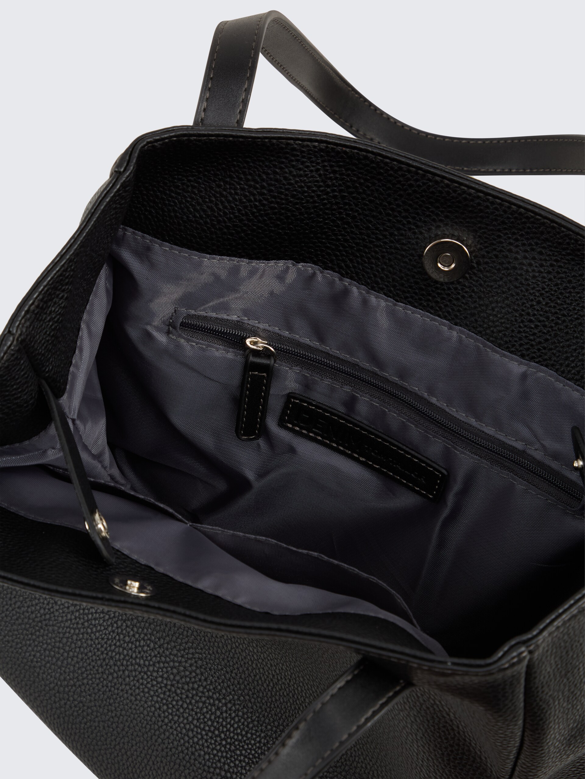TTARONA L Shopper aus Lederimitat - schwarz / black - seitliche Produkt-Ansicht 