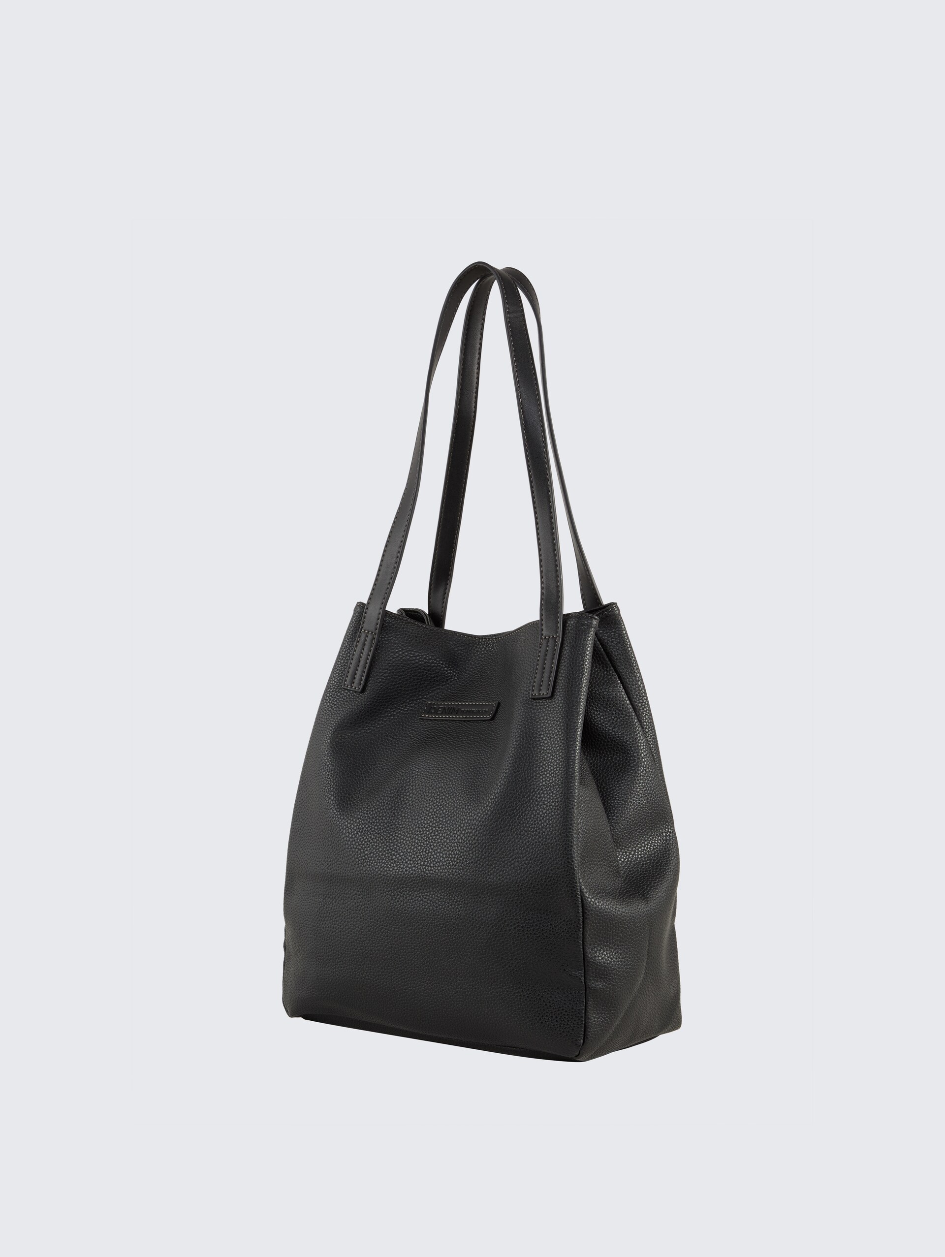 TTARONA L Shopper aus Lederimitat - schwarz / black - seitliche Produkt-Ansicht 