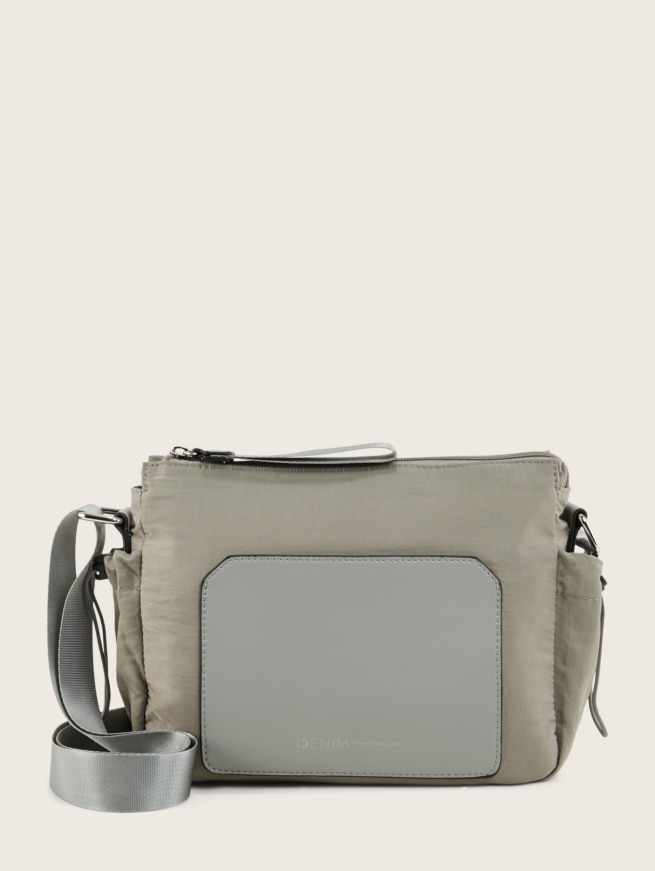 Kleine schoudertas met ritsopening Alma - mid grey - Product vooraanzicht