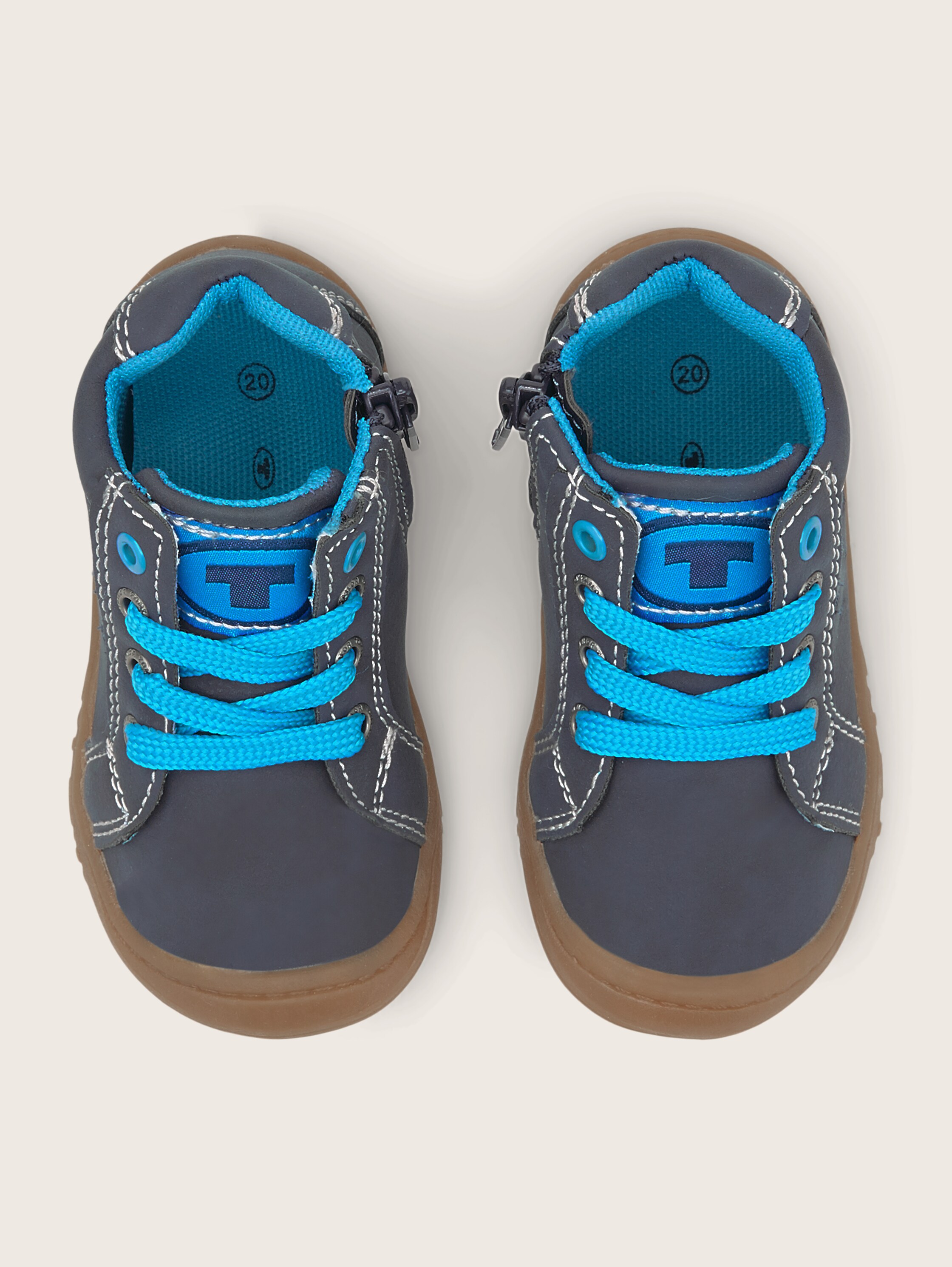 Sneakers met dolfijnprint - navi azur - Bovenaanzicht product 