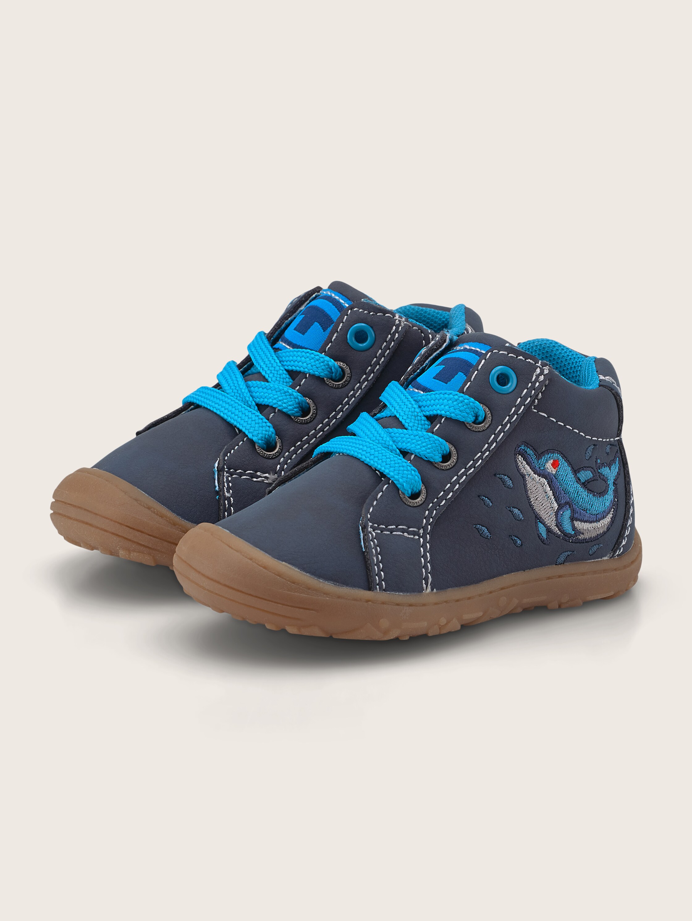 Sneaker mit Delfin Print - blau - Detail