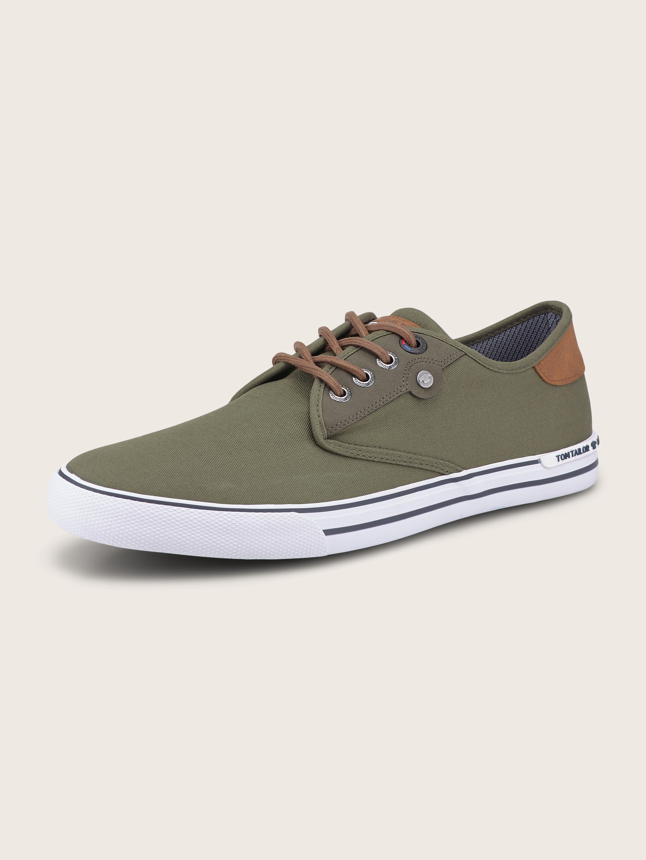 Sneaker mit Logo-Print - khaki