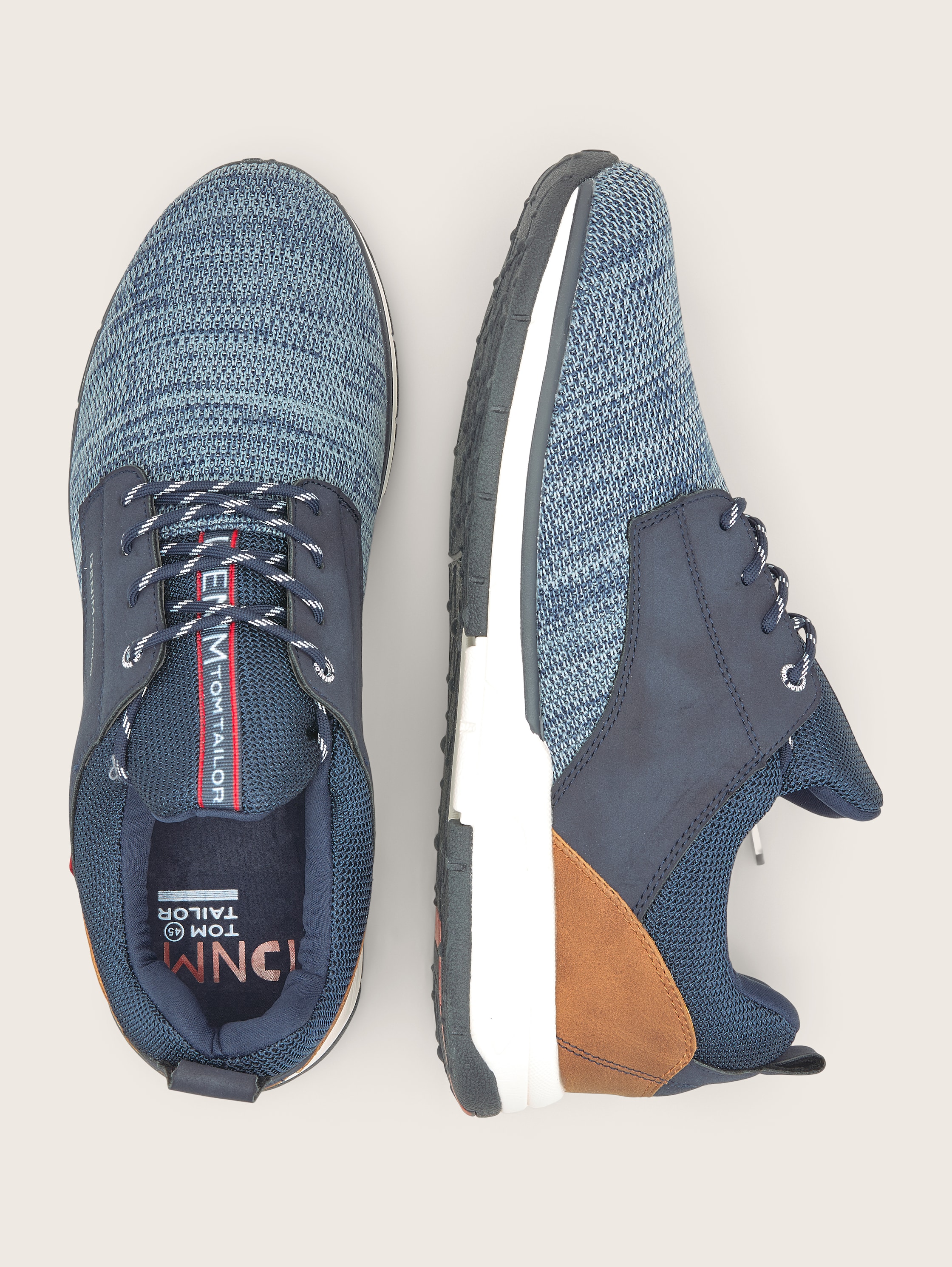 Sneaker mit Strukturmix - blue