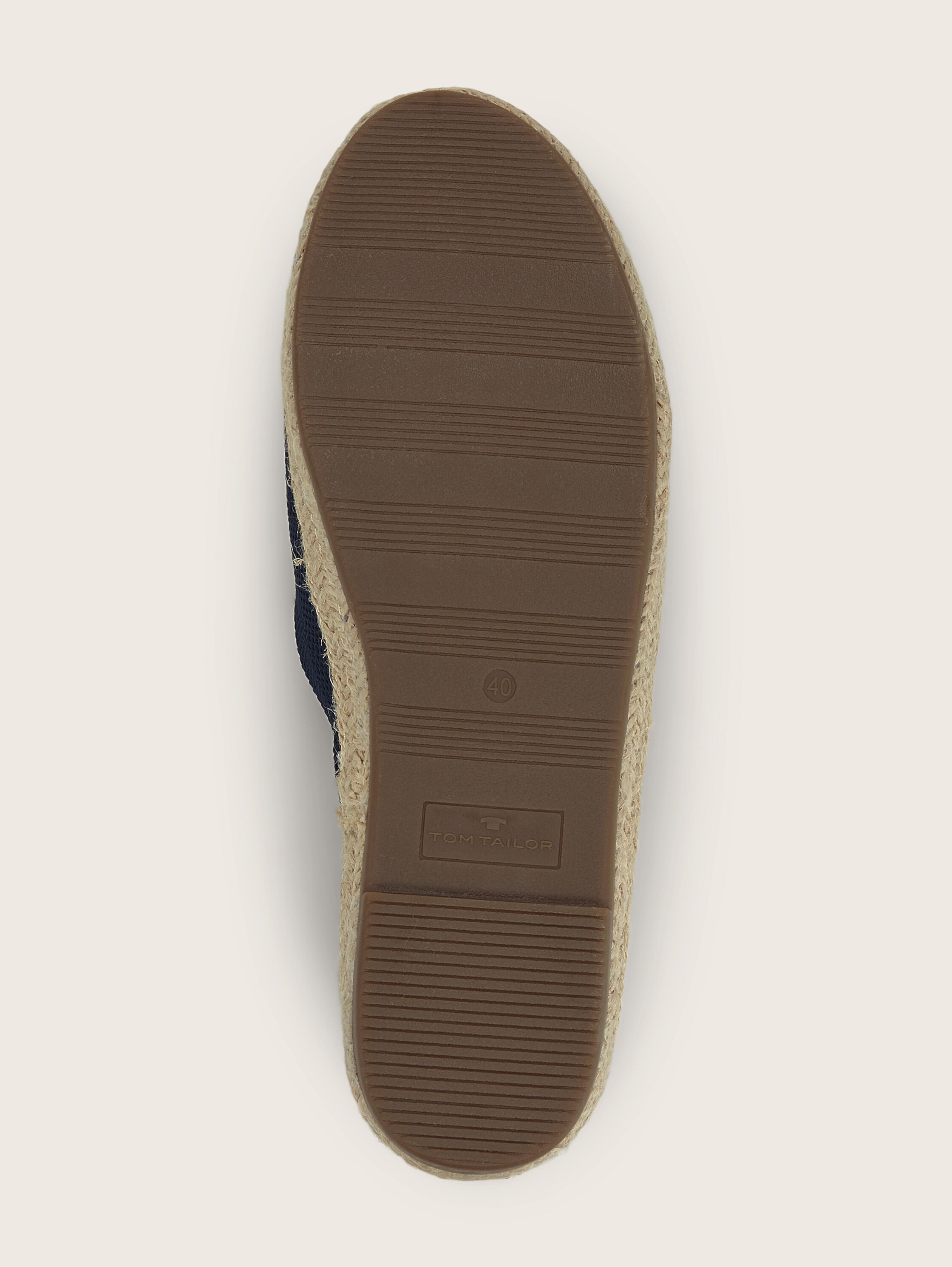 geflochtener Slipper mit Netzmuster - navy