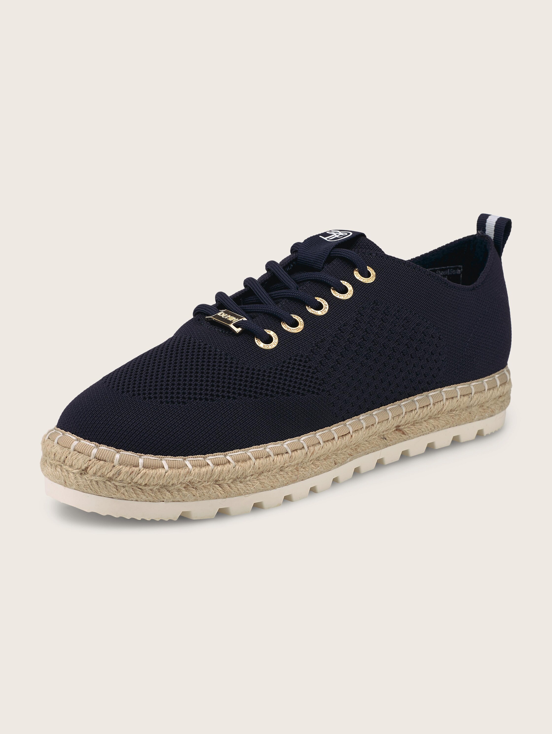 Sneaker mit geflochtener Bastsohle - 5