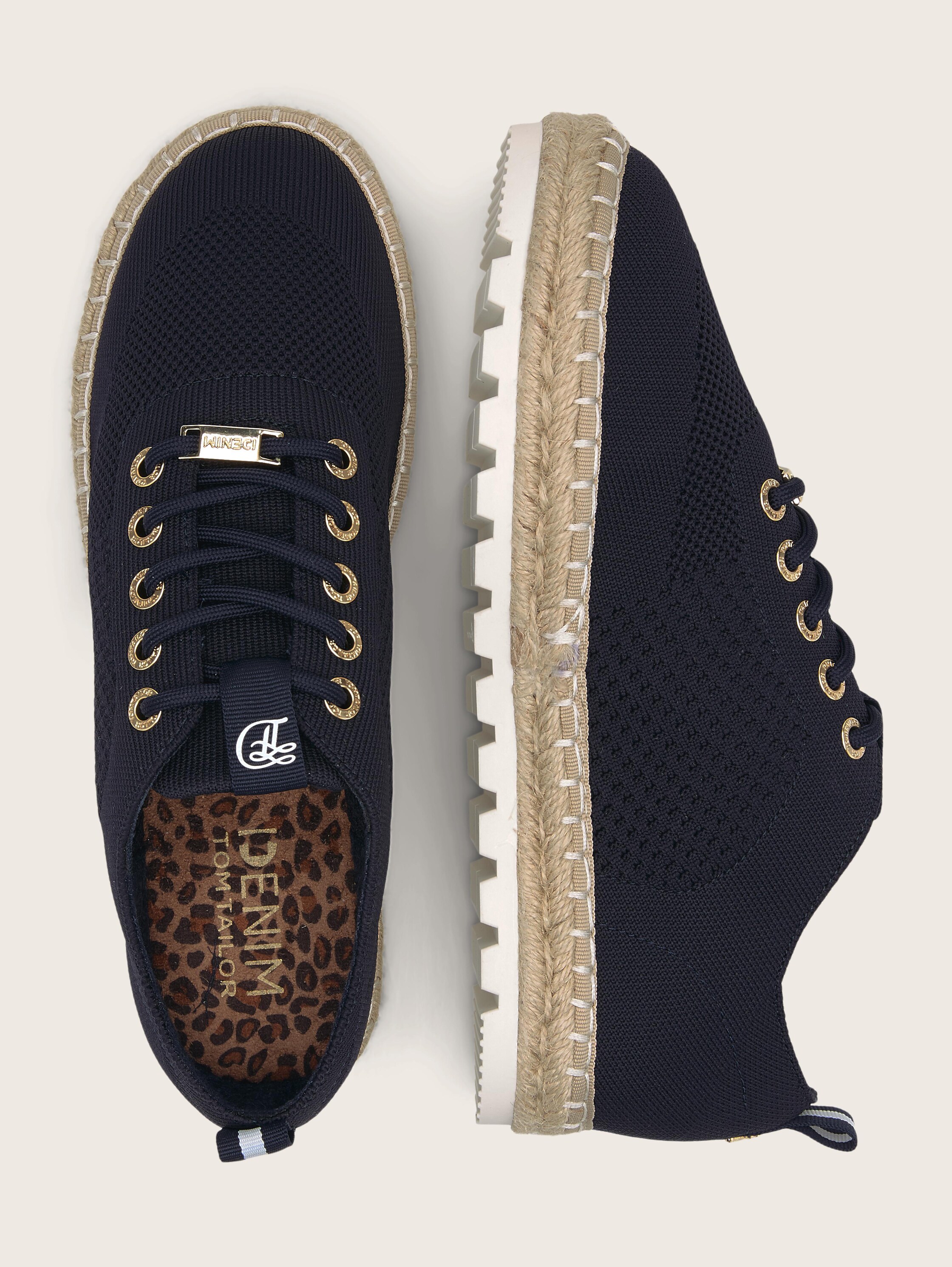 Sneaker mit geflochtener Bastsohle - 6