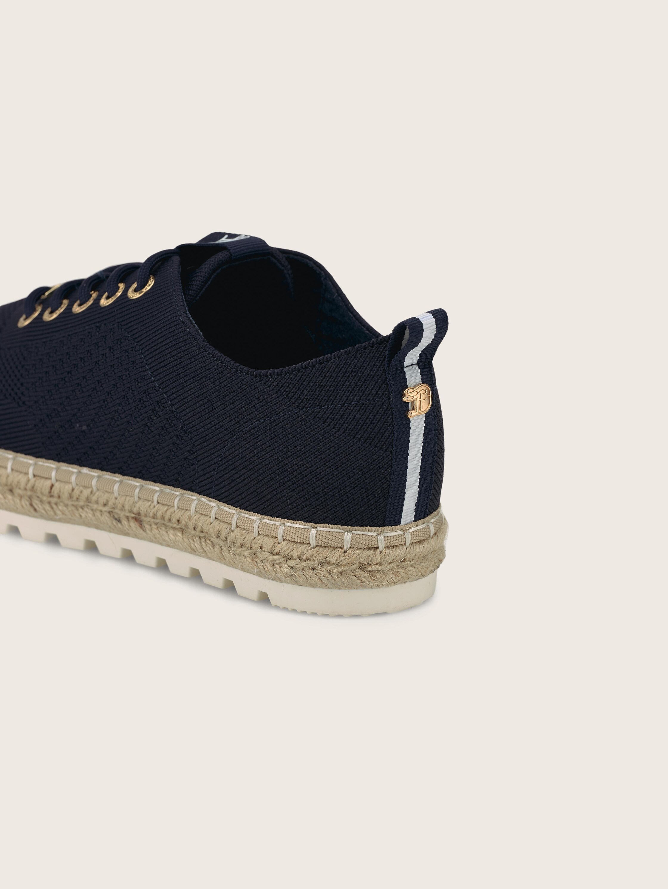 Sneaker mit geflochtener Bastsohle - 4
