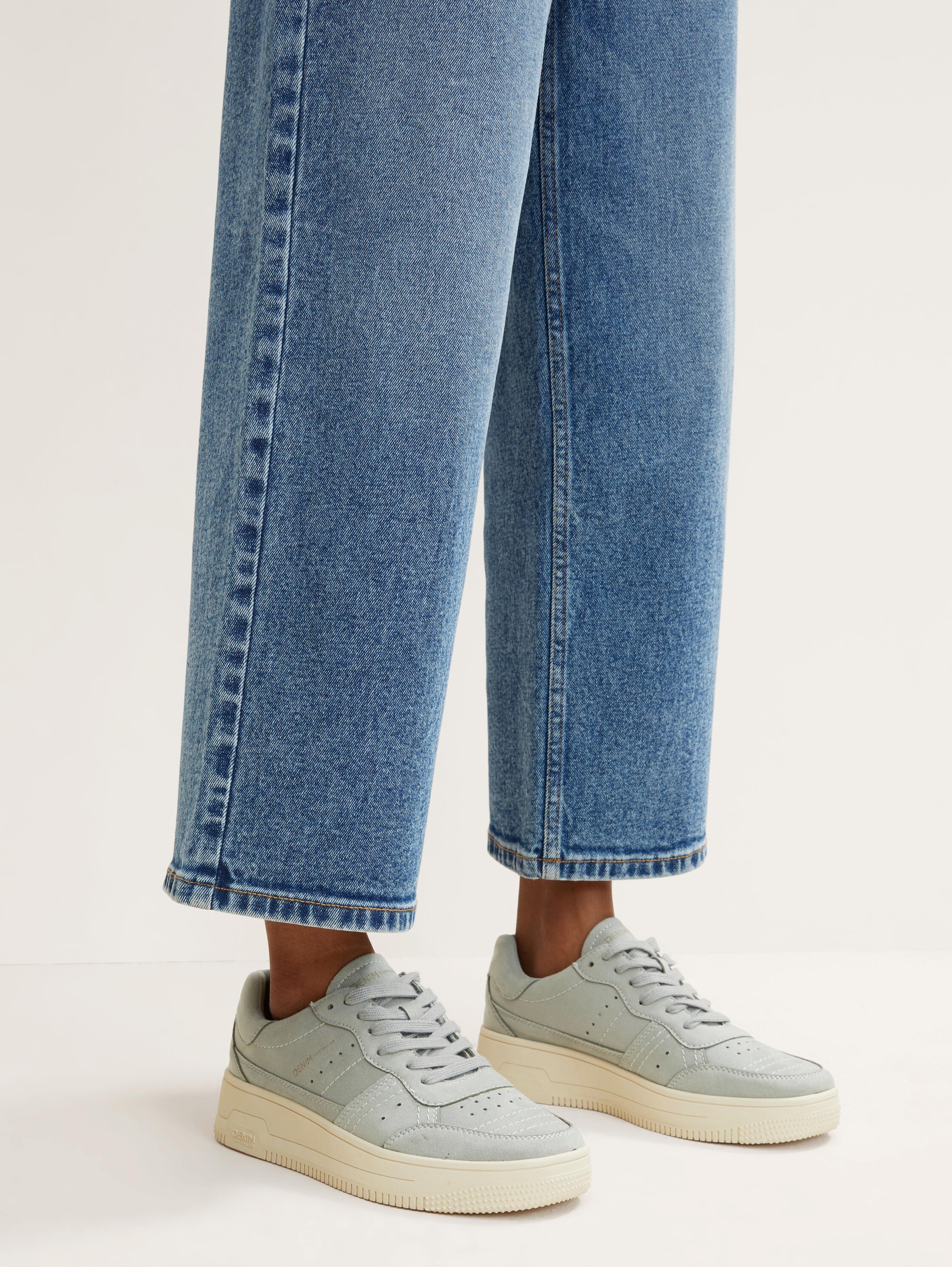 Plain platform sneakers - menta