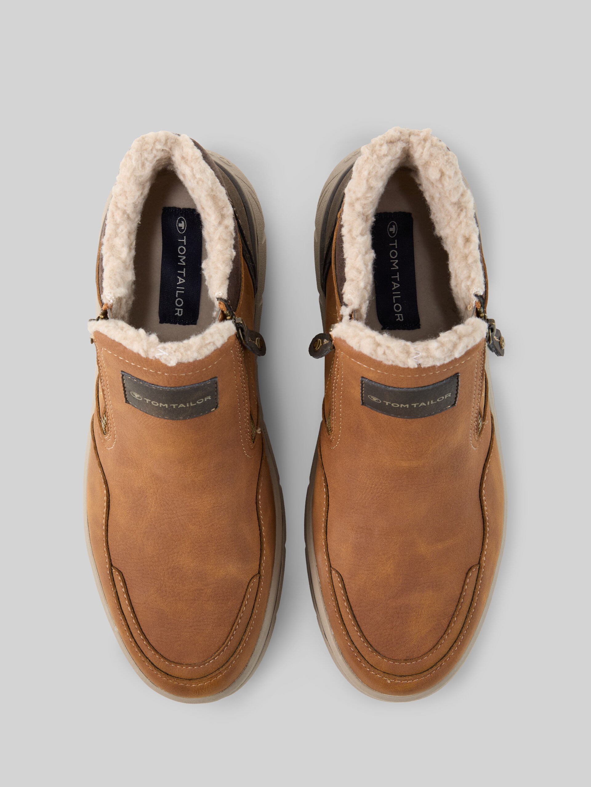 Bottes imperméables avec doublure - cognac - Vue du produit du haut