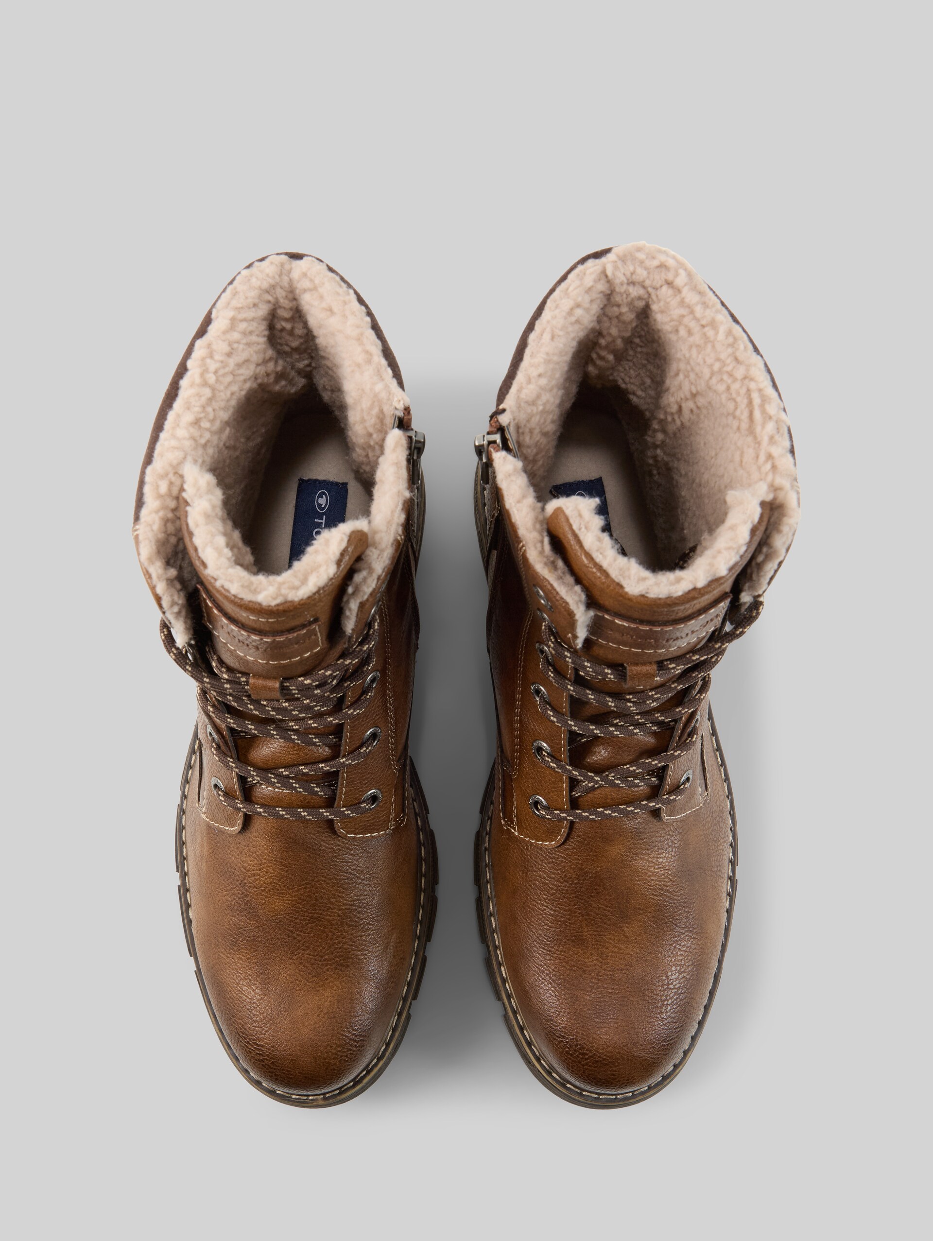 Waterdichte laarzen met gespdetails - brown - Bovenaanzicht product 