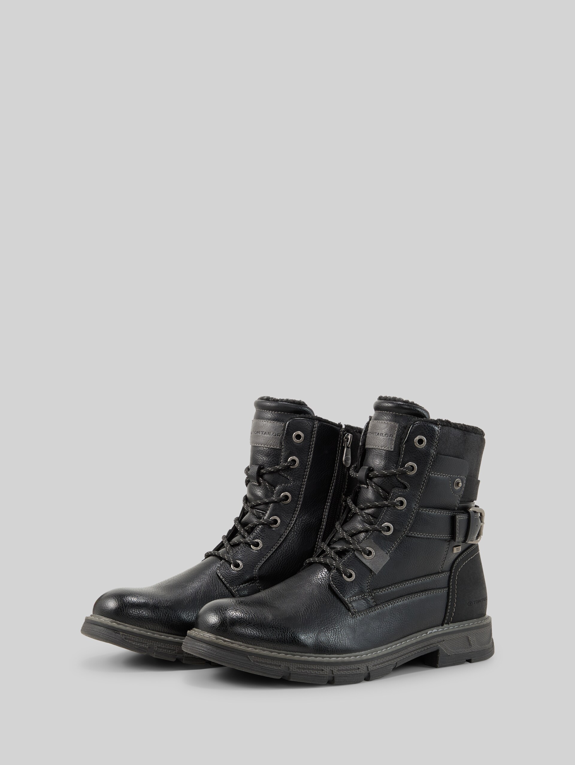 Waterdichte laarzen met gespdetails - black - zijaanzicht product