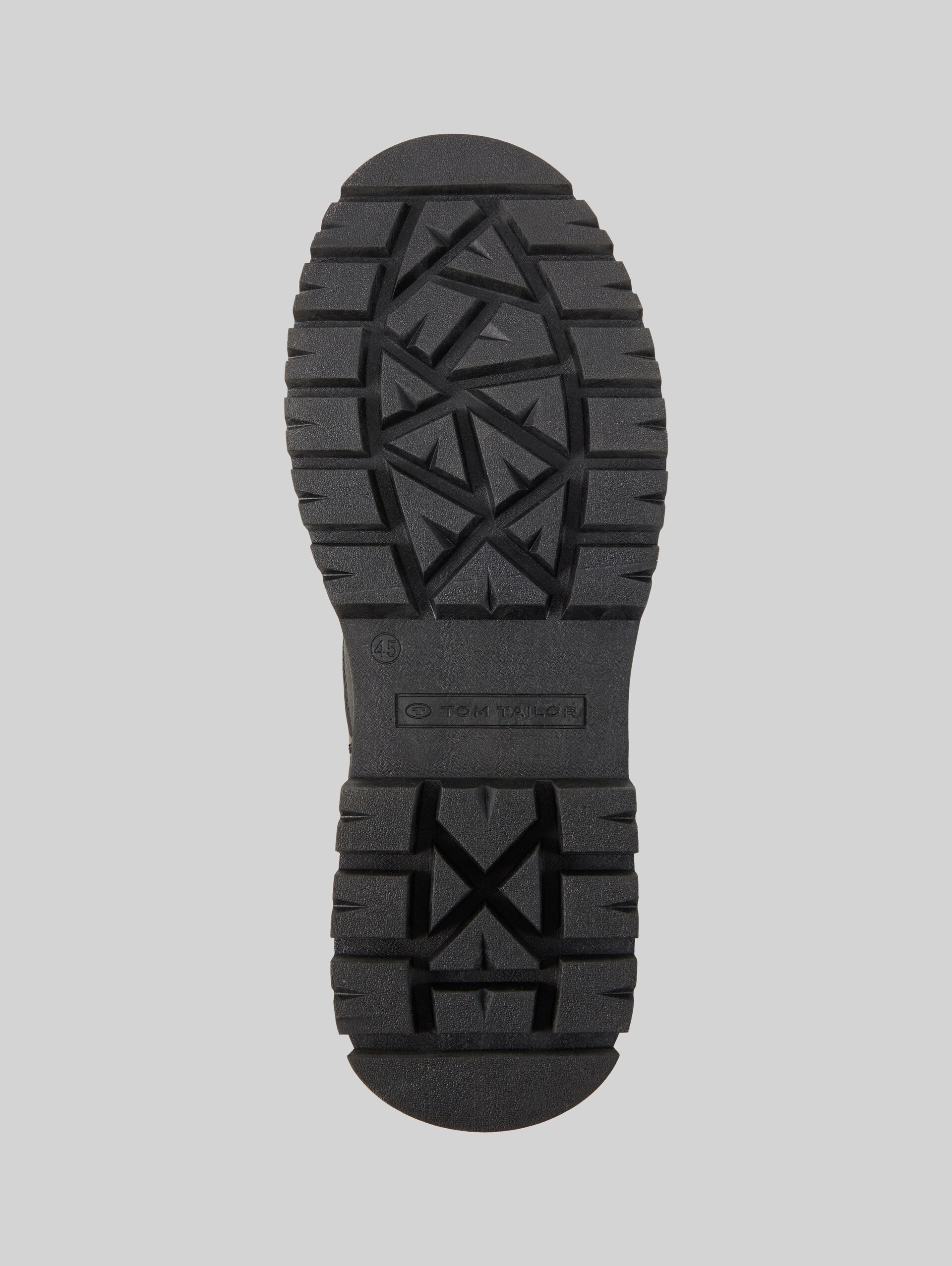 Bottes doublées en mélange de matières - mokka - Vue du produit semelle