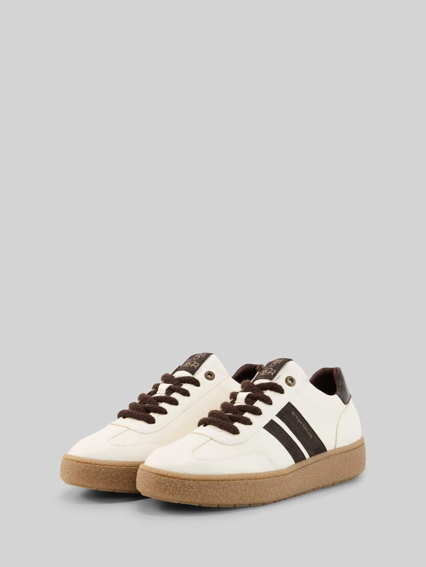 Sneakers van imitatieleer door Women, offwhite-multi