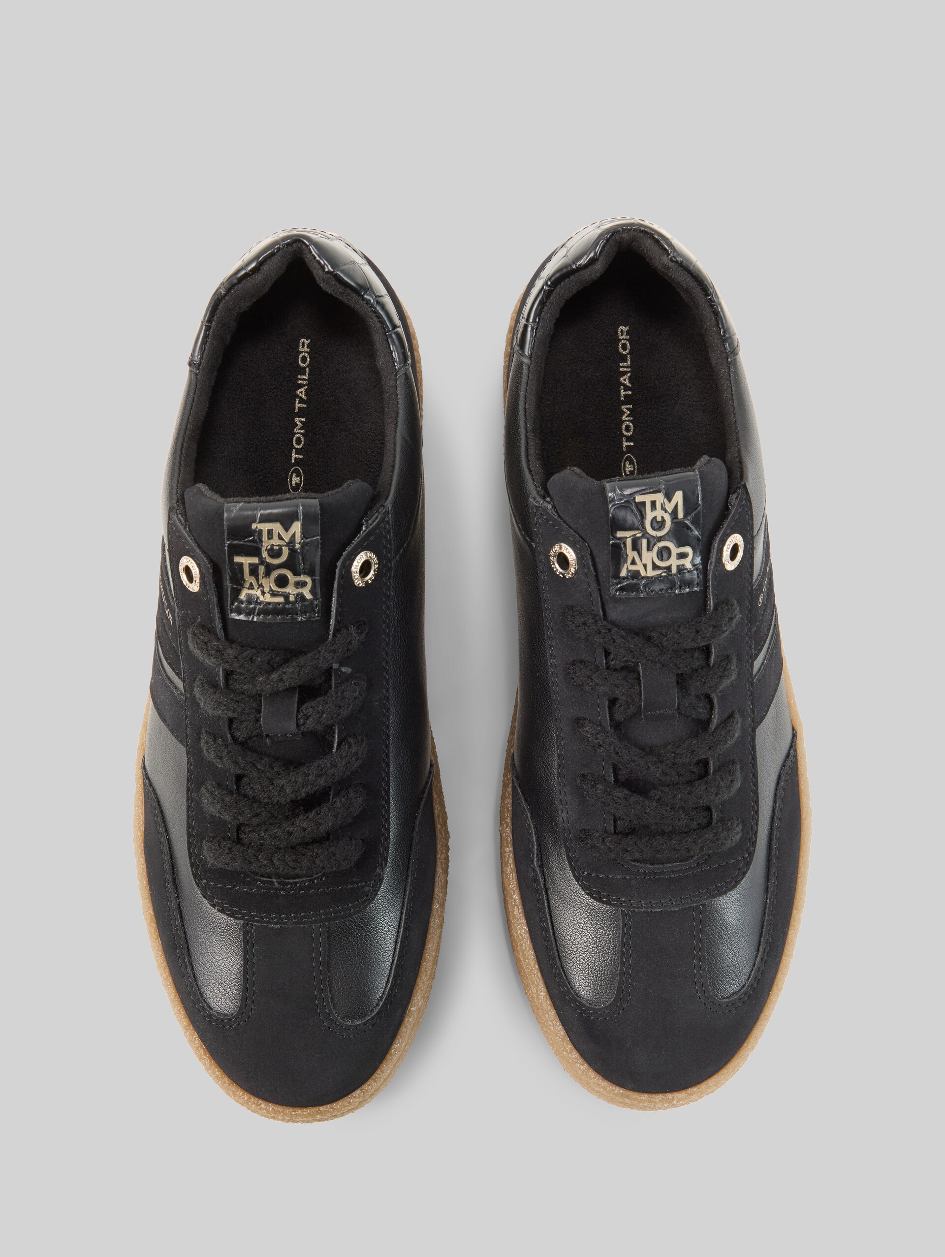 Sneakers van kunstleer - black - Bovenaanzicht product 