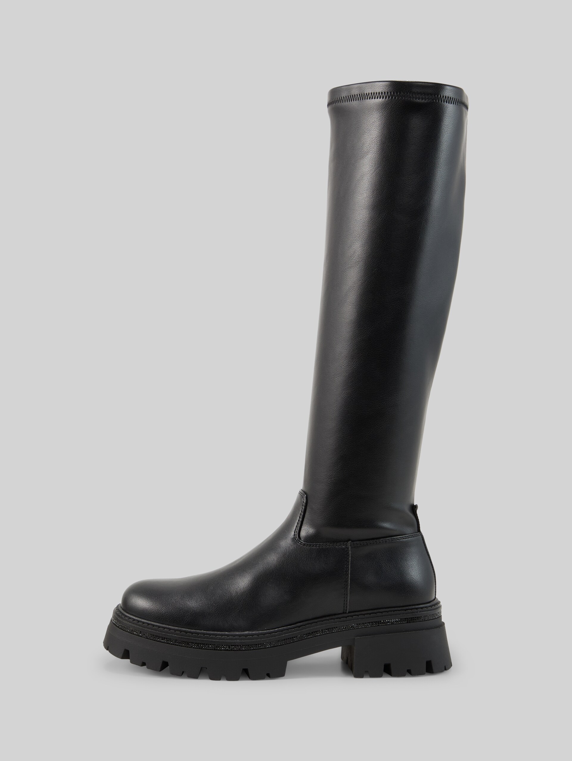Bottes doublées à talons carrés - black - vue latérale du produit