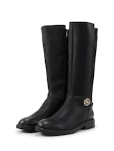 Sélectionné, Bottes avec boucle logo par Tom Tailor, noires