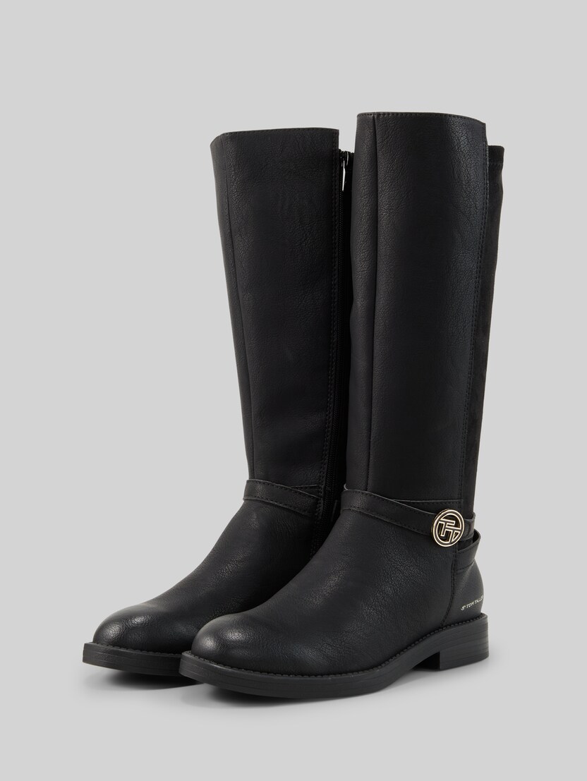 Laarzen met logo-gesp door Women, black